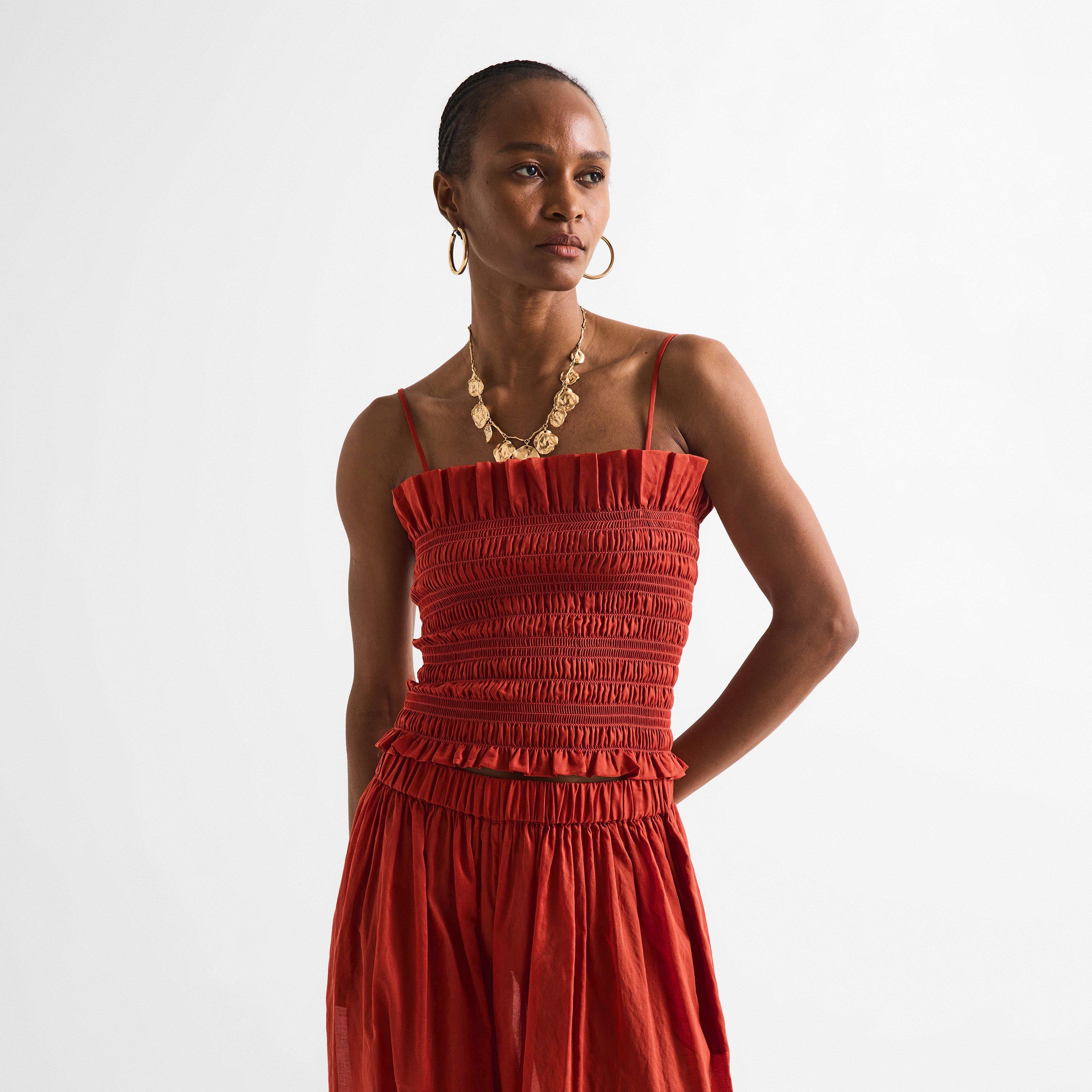 Tangerine - The Andamane - Women's Suri Smock Tube Bandeau Top - 3