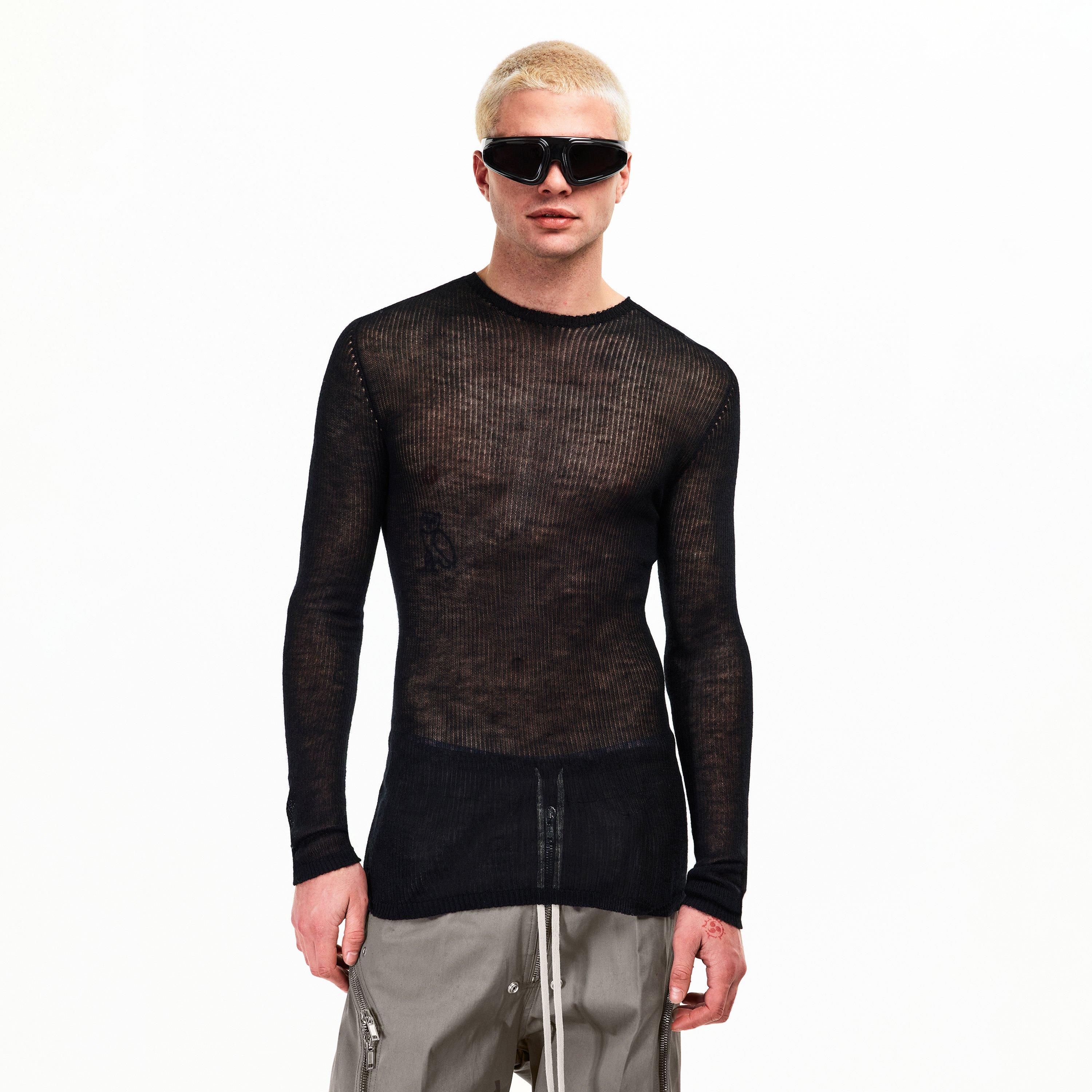 Black - Rick Owens - Men's Dennis Knitted Crew Neck Jumper - 3