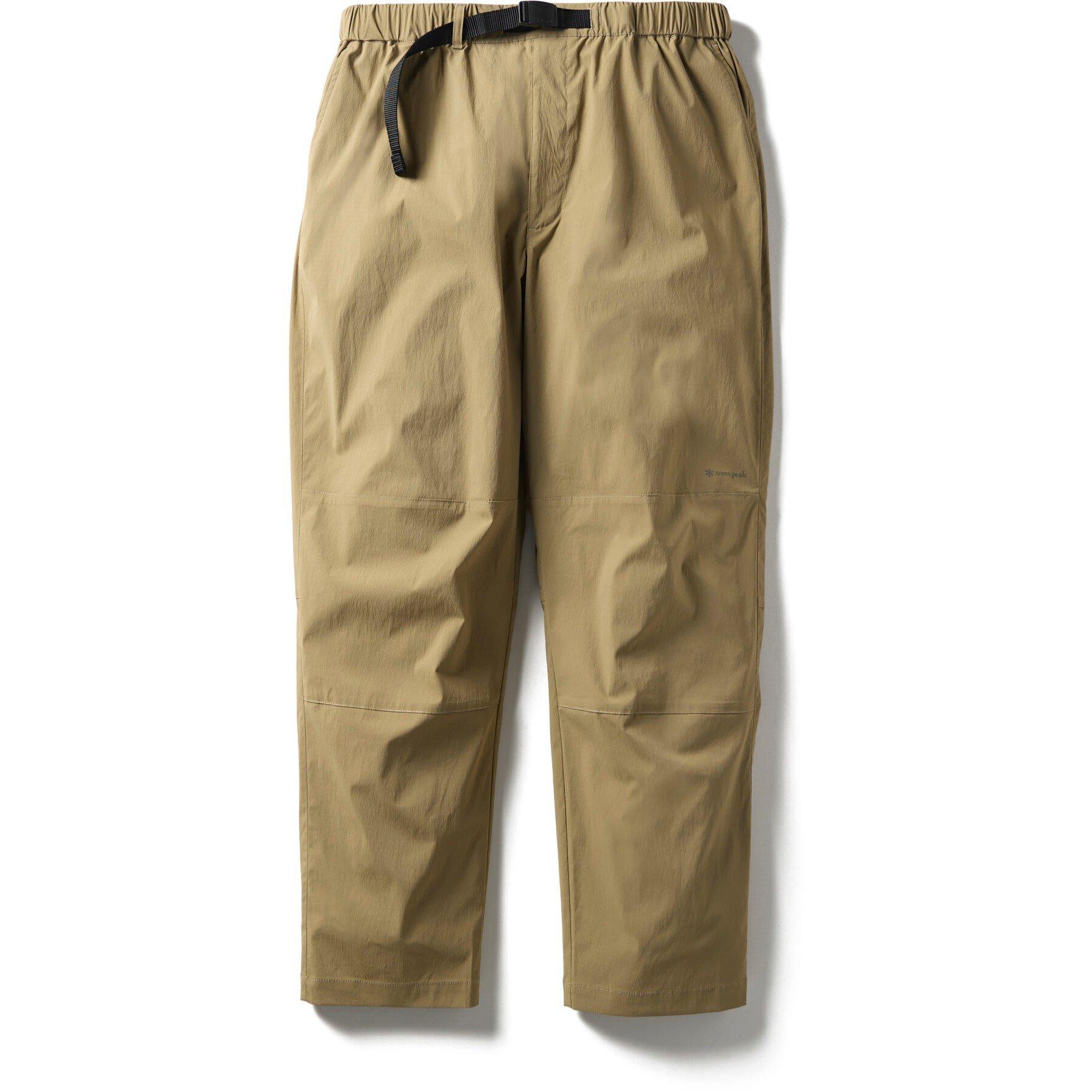 Snow Peak Men's NSD Utility Stretch Water Repellent Parachute Pants - Greige - Small