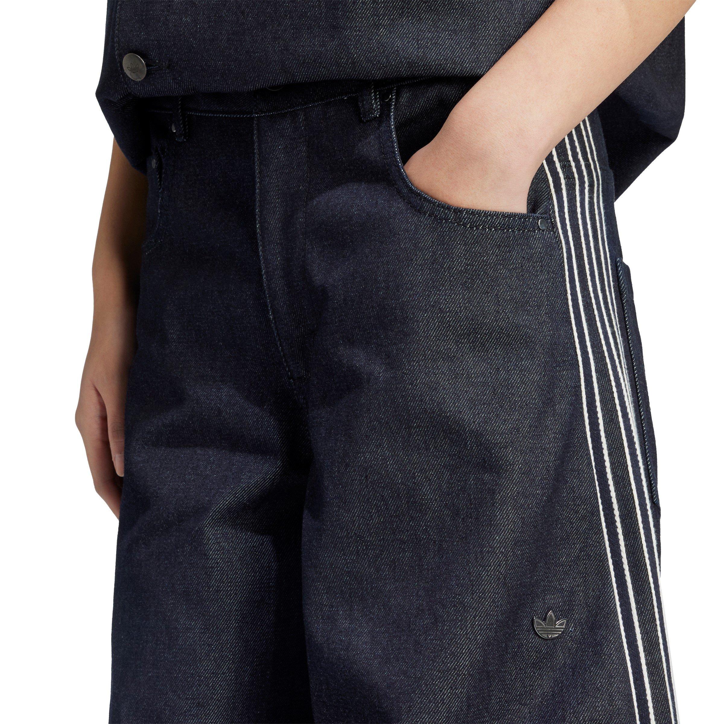 Indigo Denim - adidas Originals - Women's Pant Wide Leg Jeans - 4