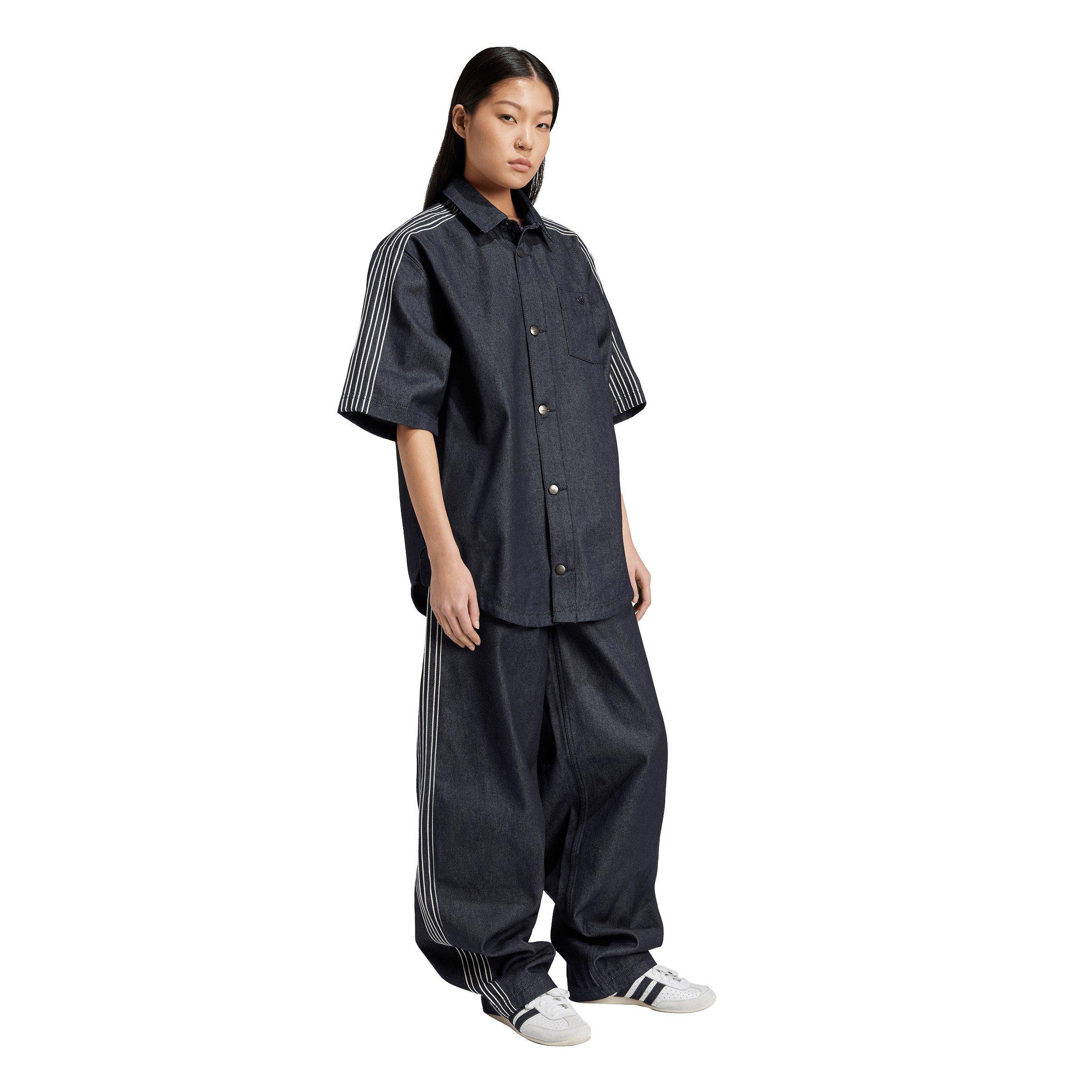 Indigo Denim - adidas Originals - Women's Pant Wide Leg Jeans - 6