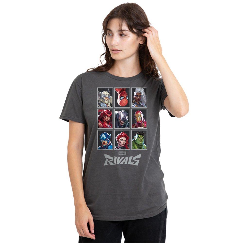 Grey - Marvel - Rivals Character Grid T-Shirt Light Graphite - 1
