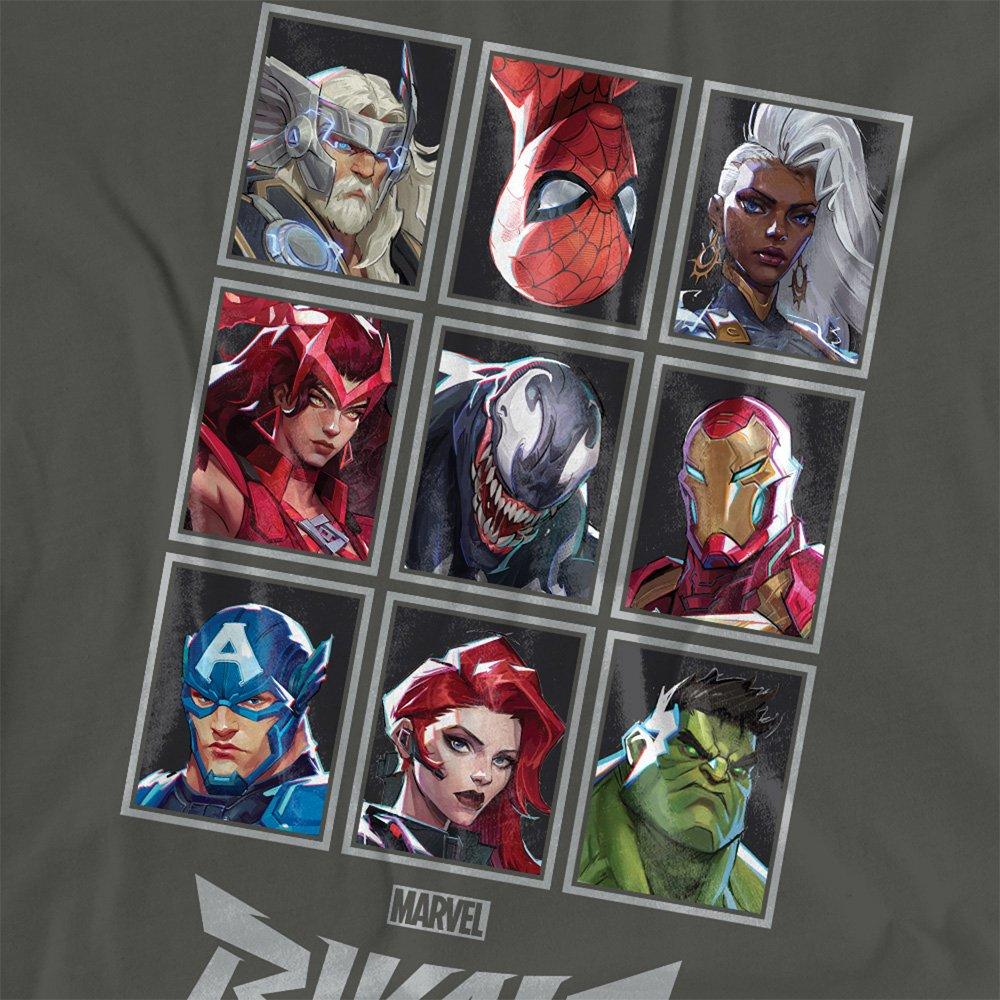 Grey - Marvel - Rivals Character Grid T-Shirt Light Graphite - 2
