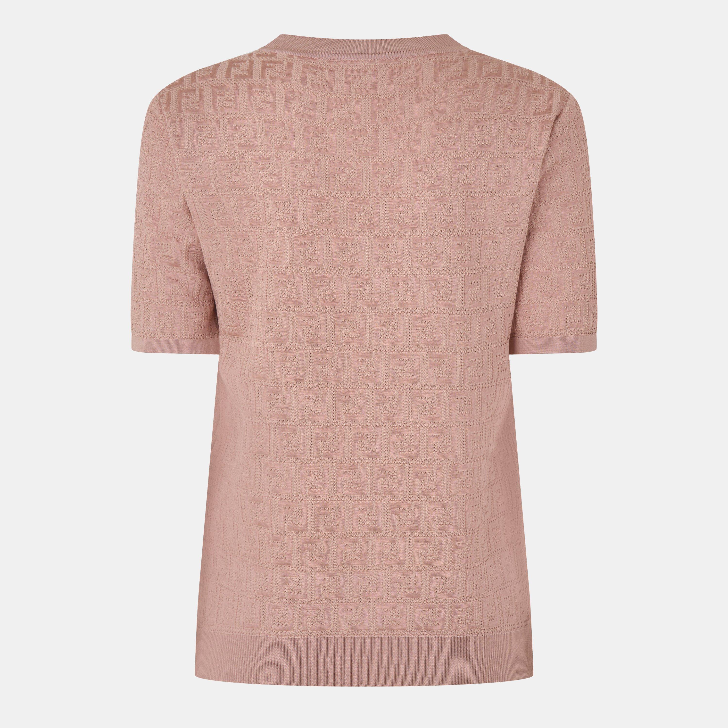 Pink - Fendi - Women's Crew Neck Jumper - 2