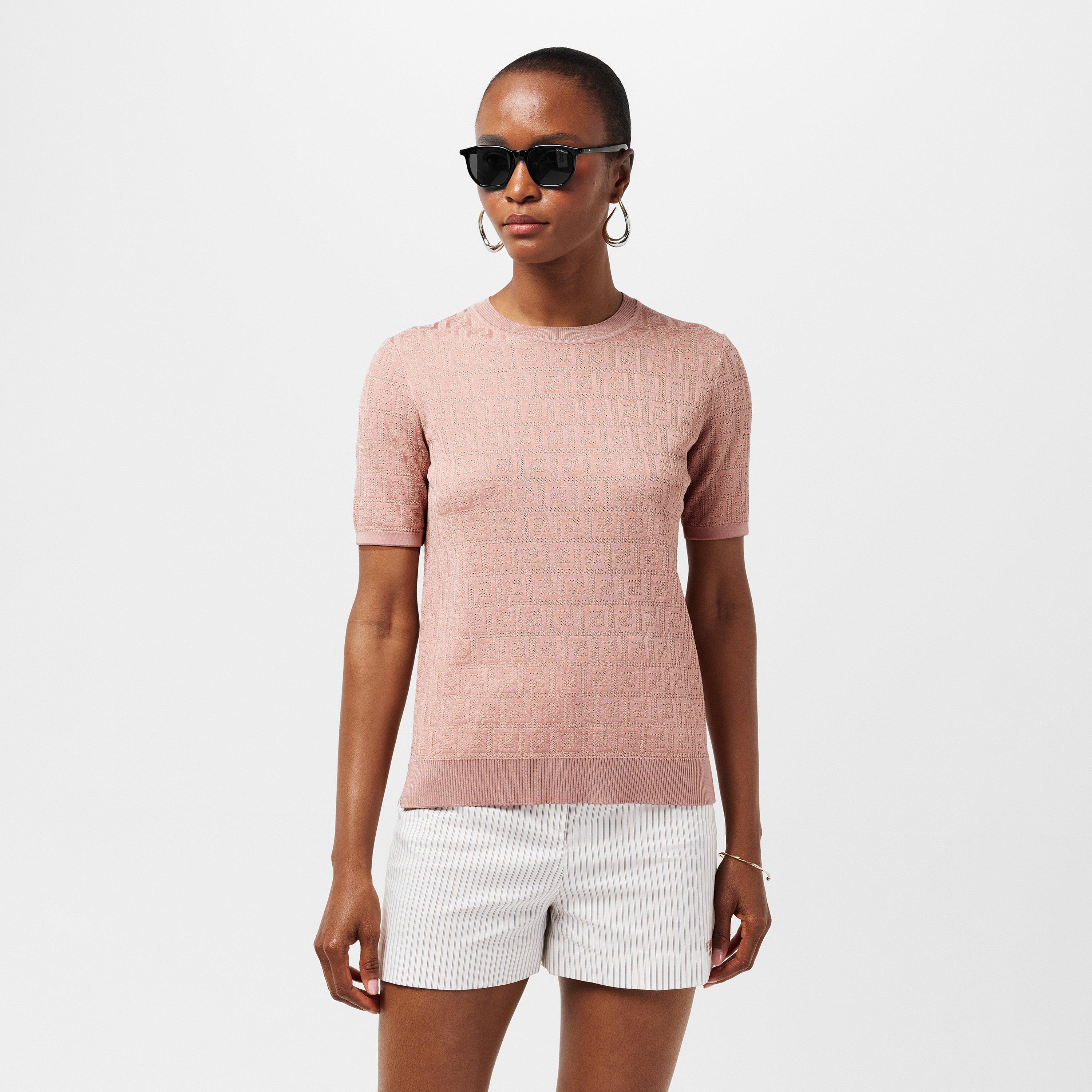 Pink - Fendi - Women's Crew Neck Jumper - 3