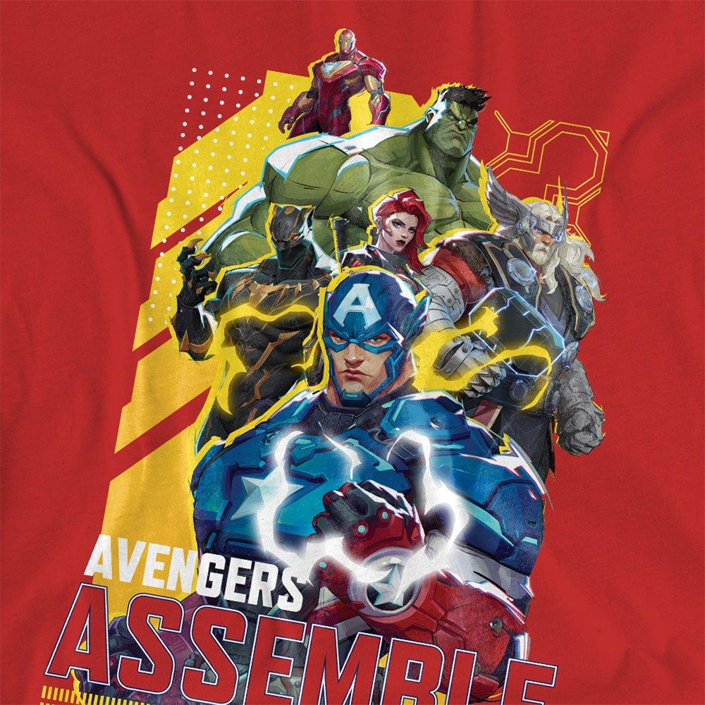 Red - Marvel - Rivals Avengers Assemble Group T-Shirt Red - 2