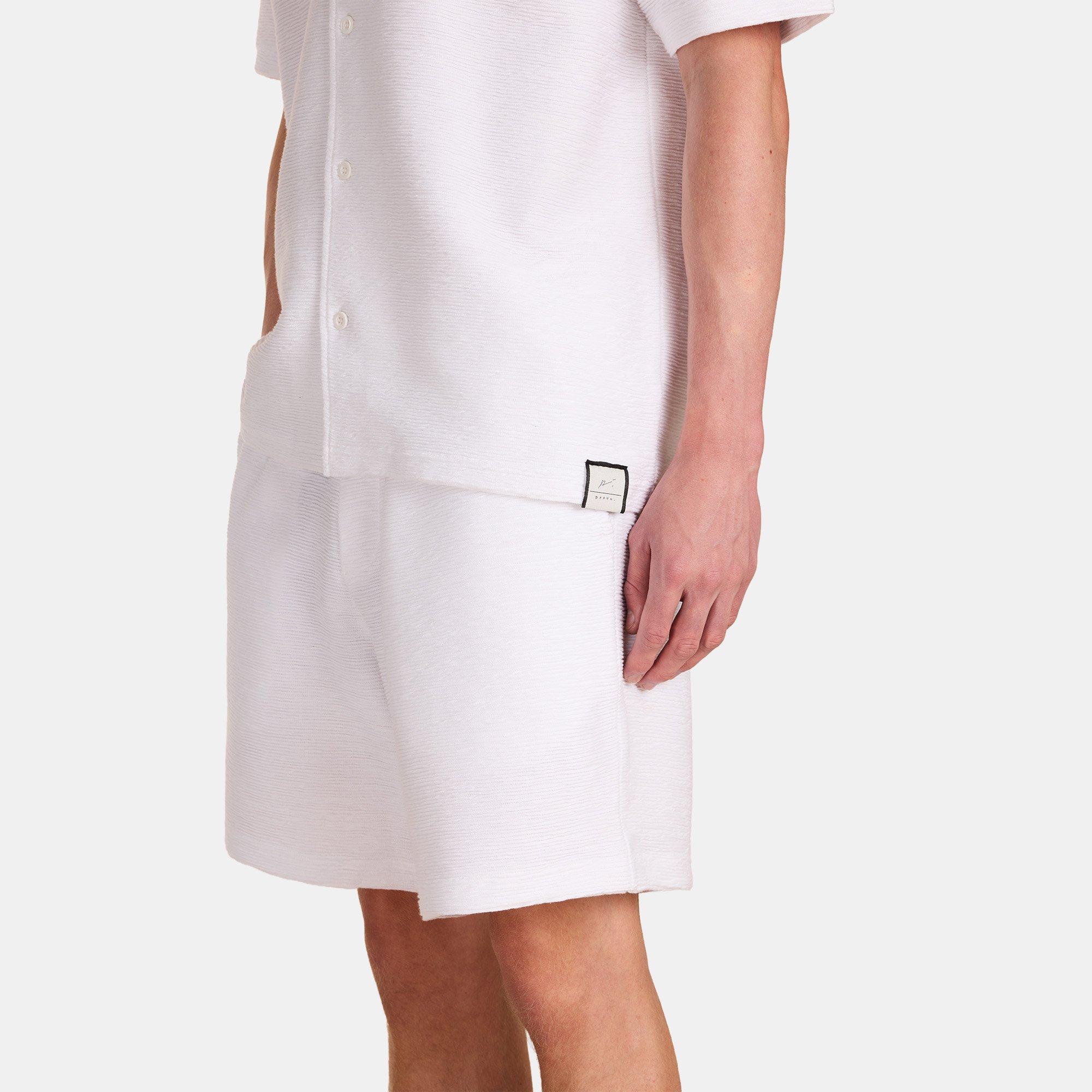 White - Prevu - Men's Ottoman Woven Tracksuit Shorts - 5