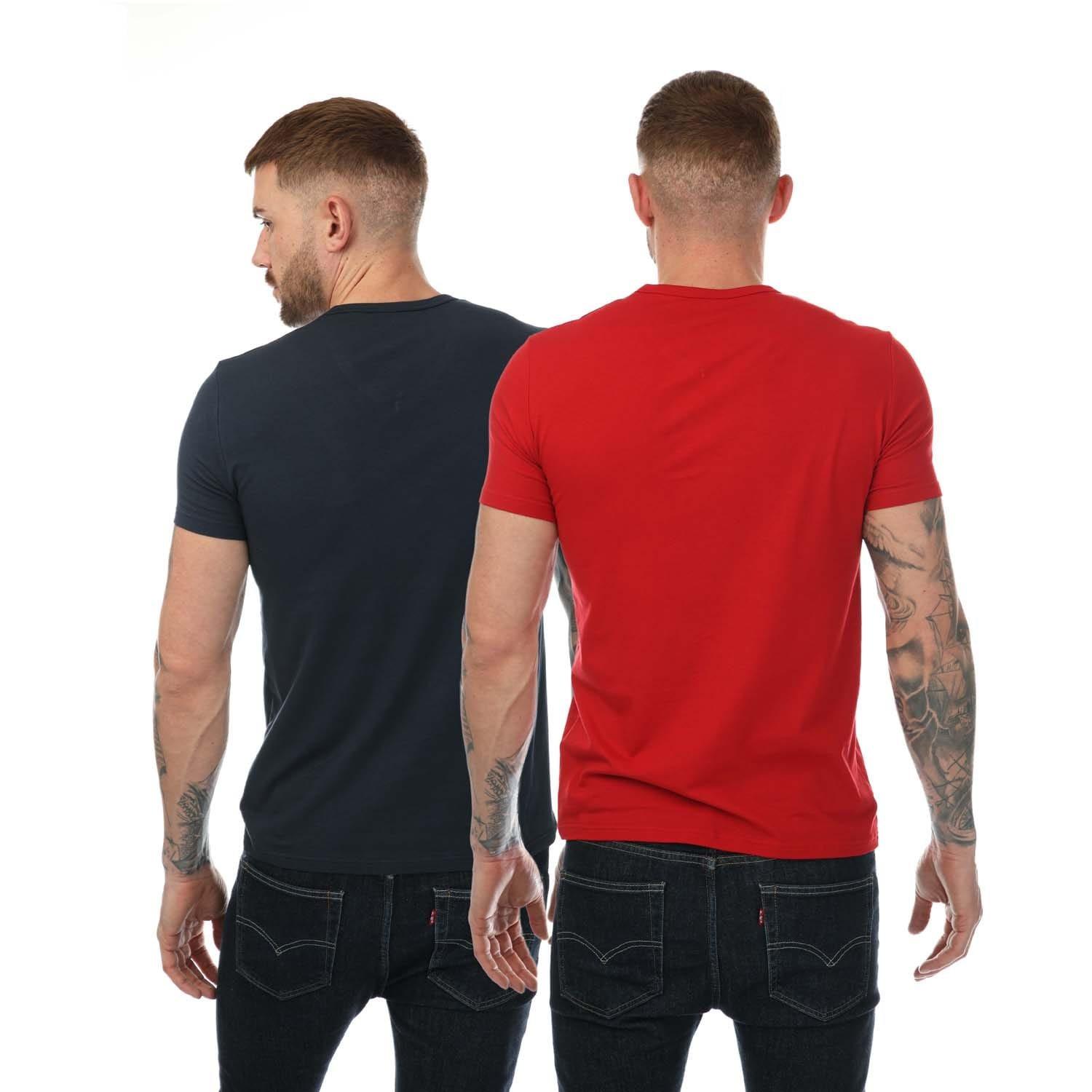 Red Navy - Emporio Armani - 2 Pack Underwear Logo T-Shirt - 2