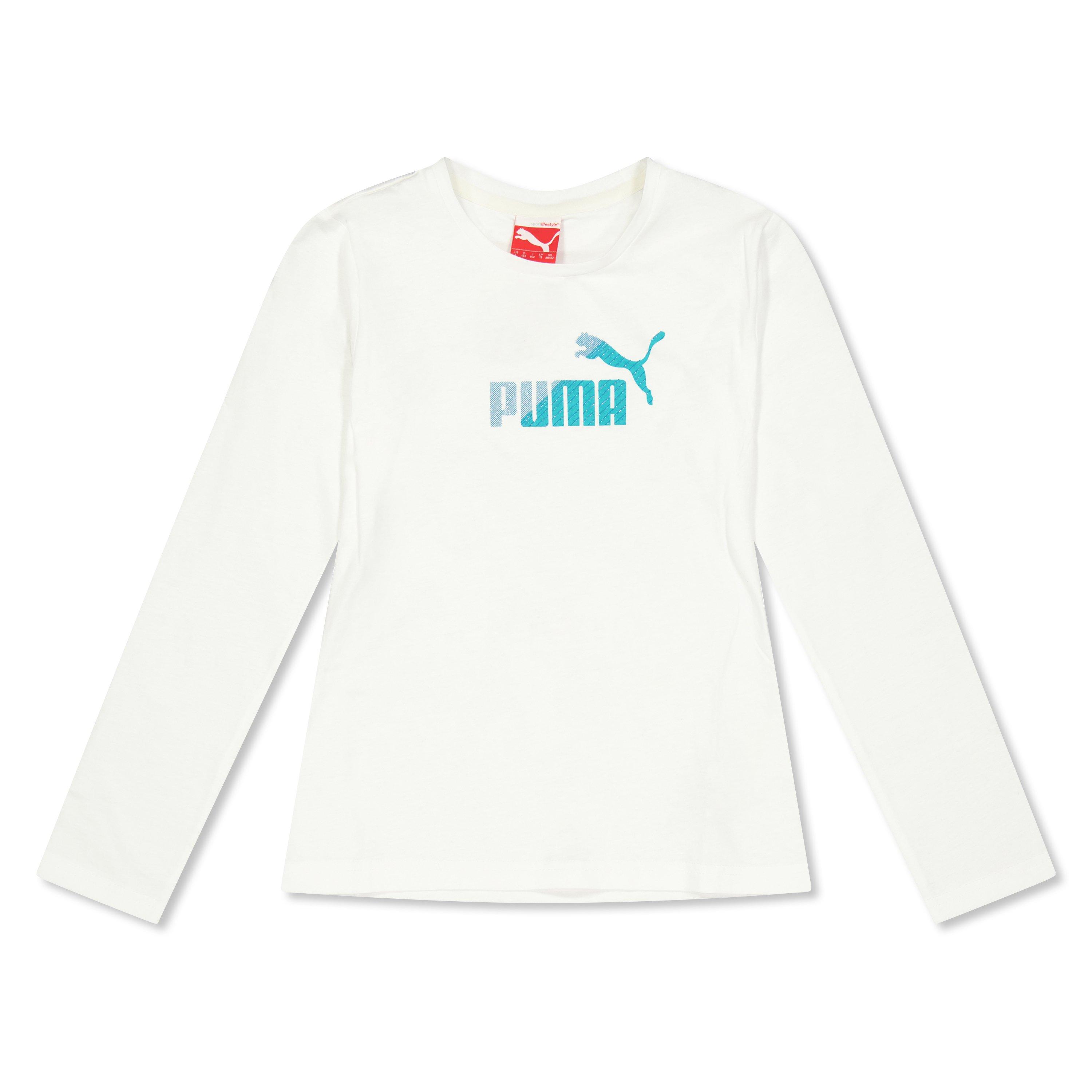 Puma  Infant Ls Tee Infants - White - 5-6 Yrs