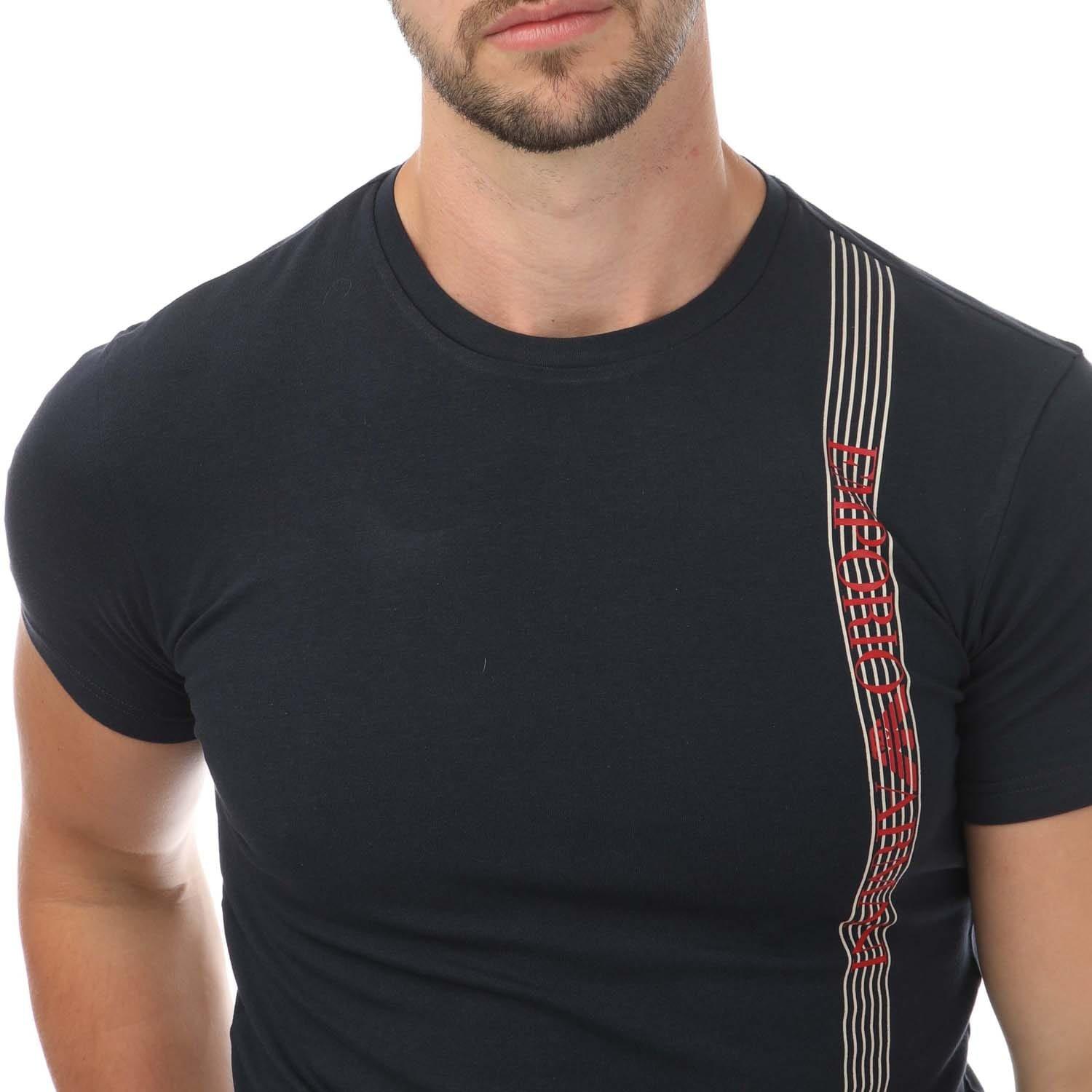 Navy - Emporio Armani - Loungewear T-Shirt - 3