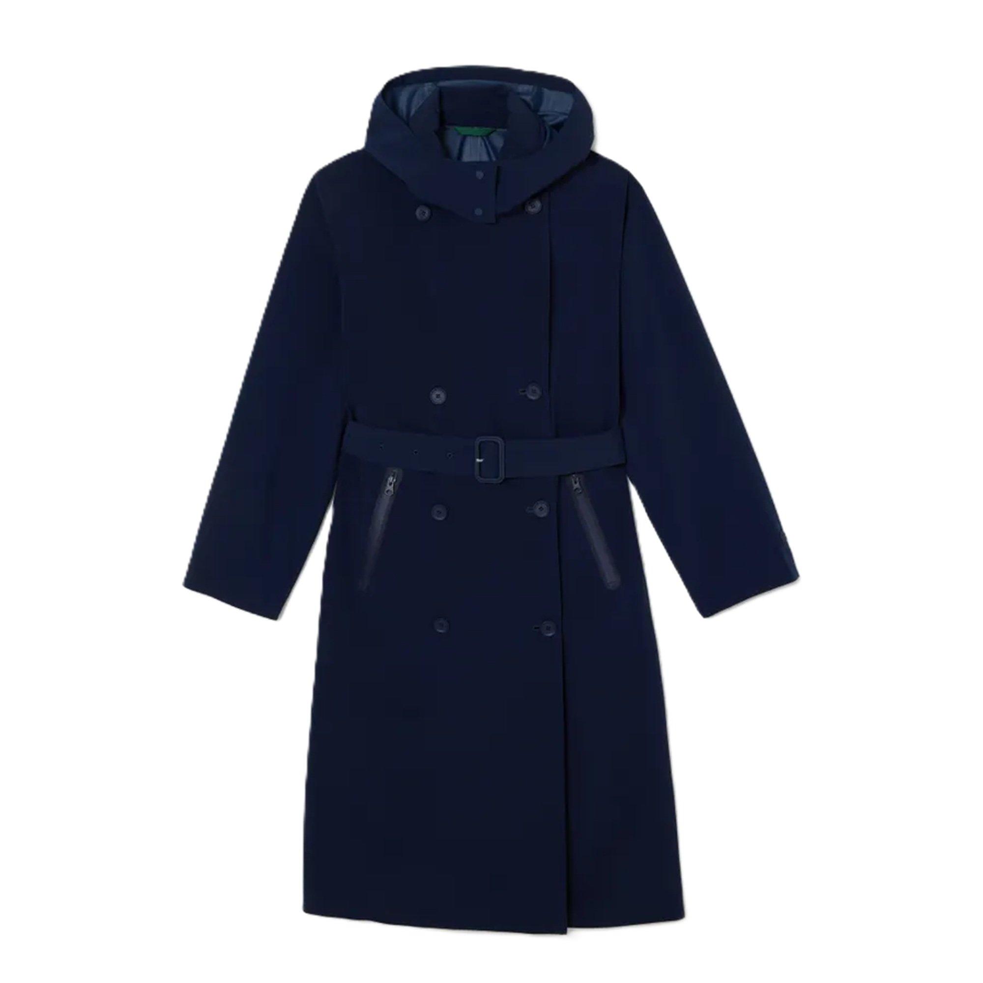 Navy Blue - Lacoste - Women's Classic Belted Weather-Resistant Trench Coat - 2