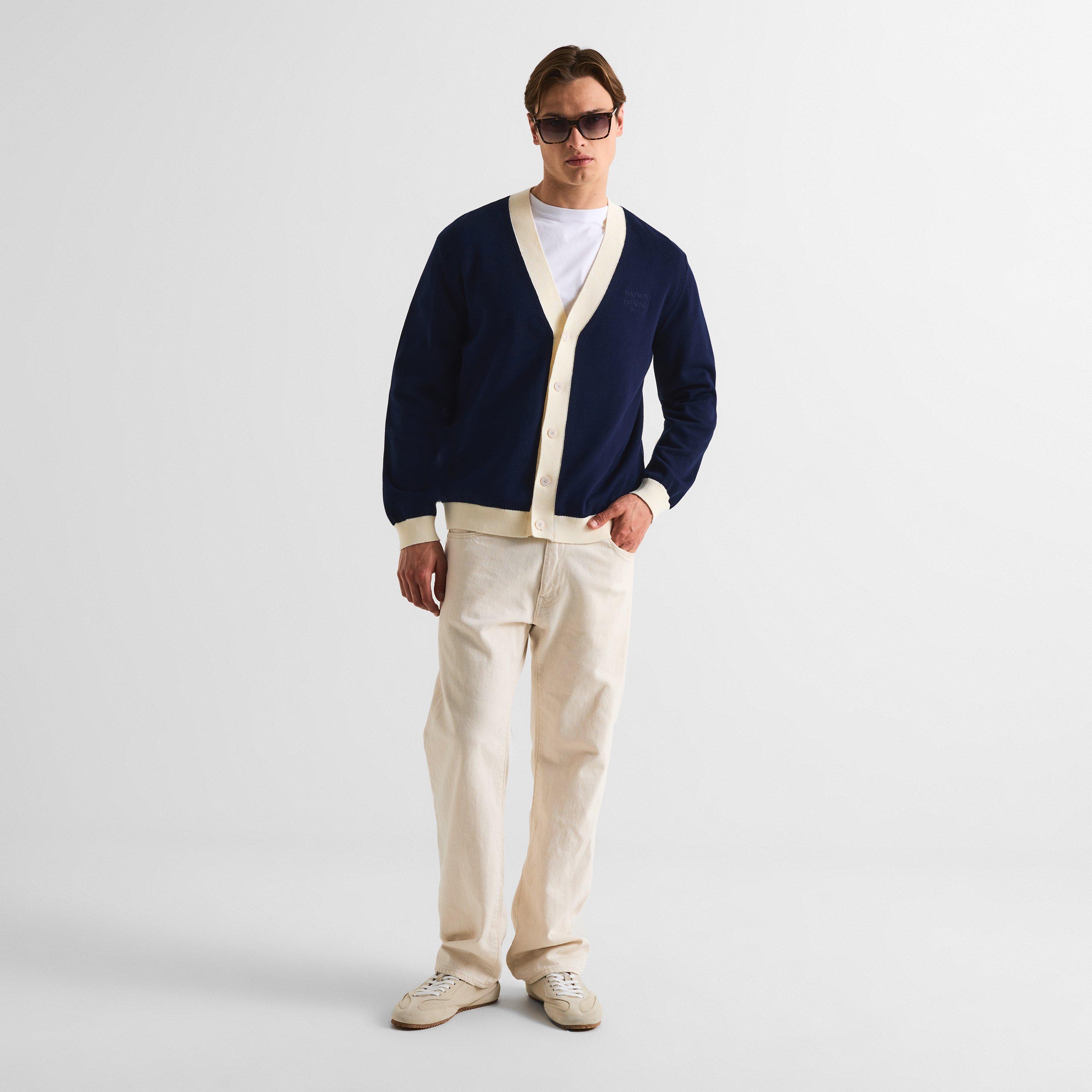 Classic Navy - Maison Kitsune - Men's Comfort Cardigan - 6