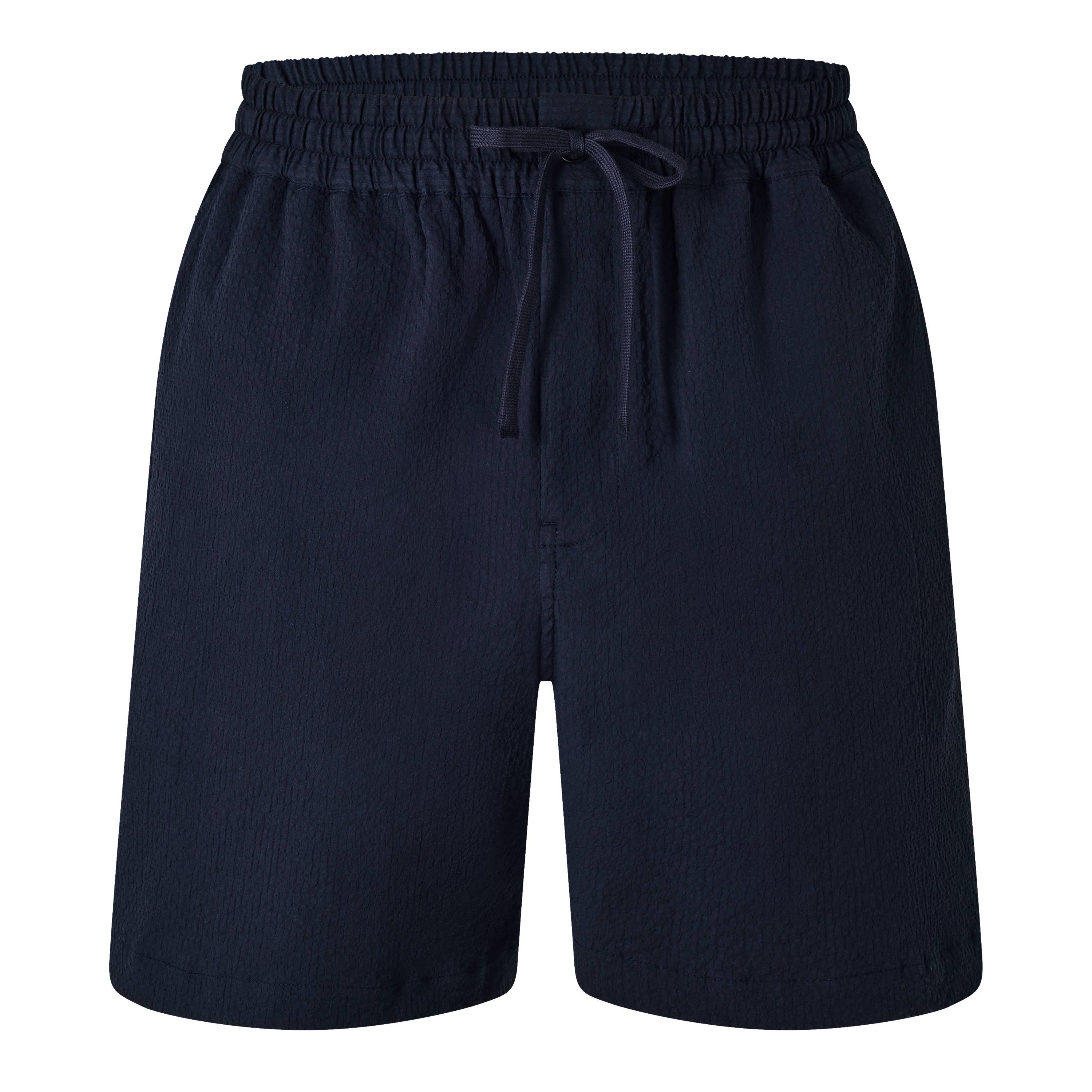 Navy - Maison Kitsune - Men's Elasticated Woven Tracksuit Shorts - 1