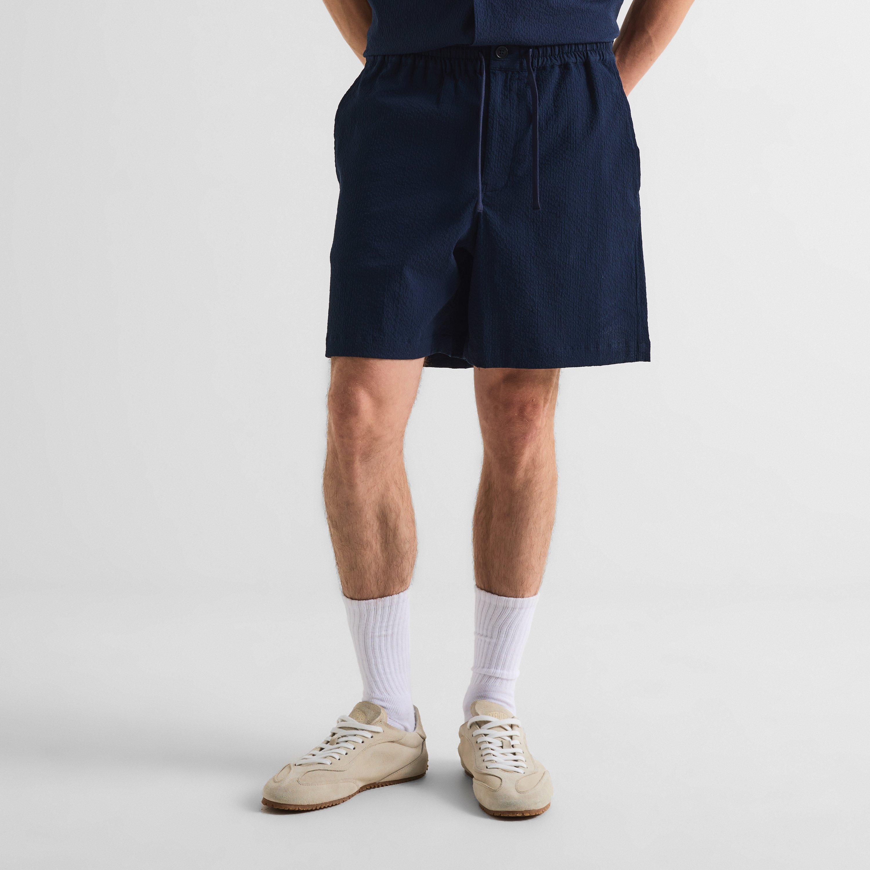 Navy - Maison Kitsune - Men's Elasticated Woven Tracksuit Shorts - 3