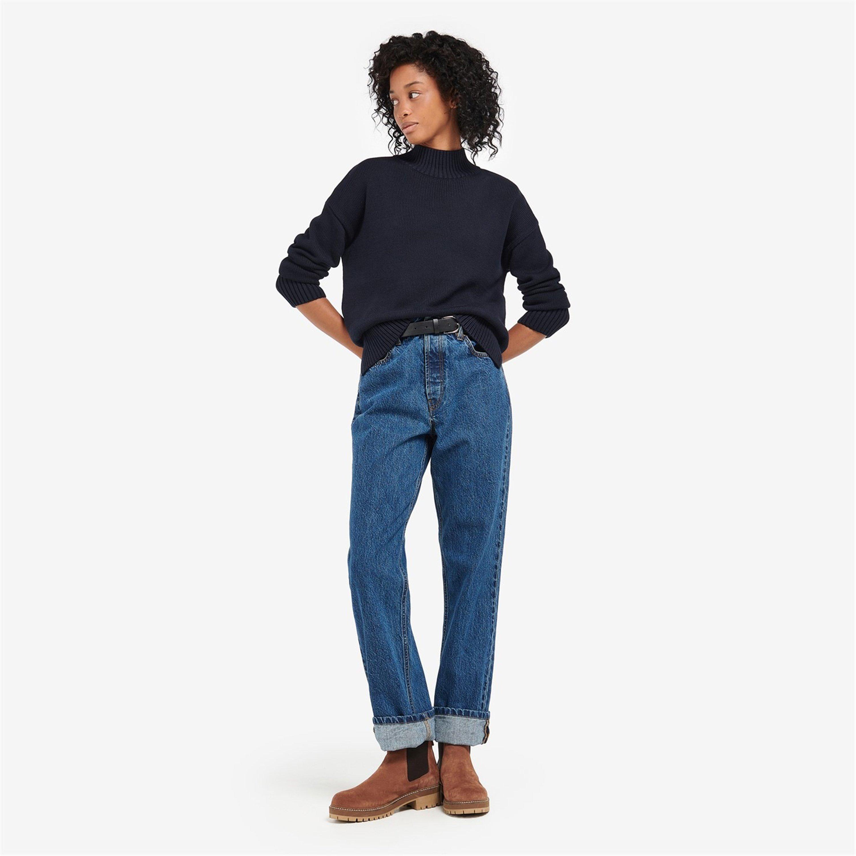 Navy - Barbour - Womens Sandy Jumper - 5