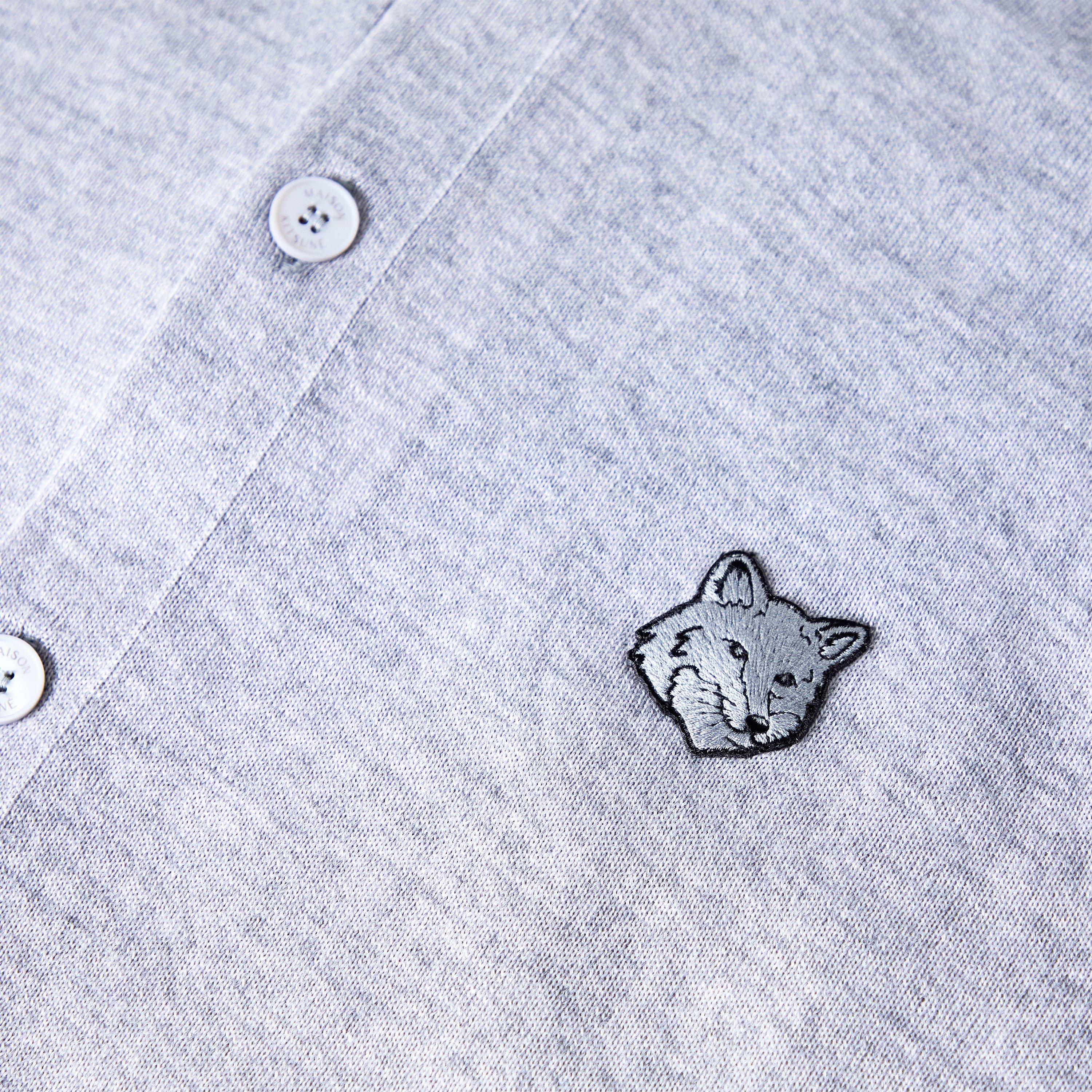 Grey Melange - Maison Kitsune - Men's Fox Fine Merino Cardigan - 3