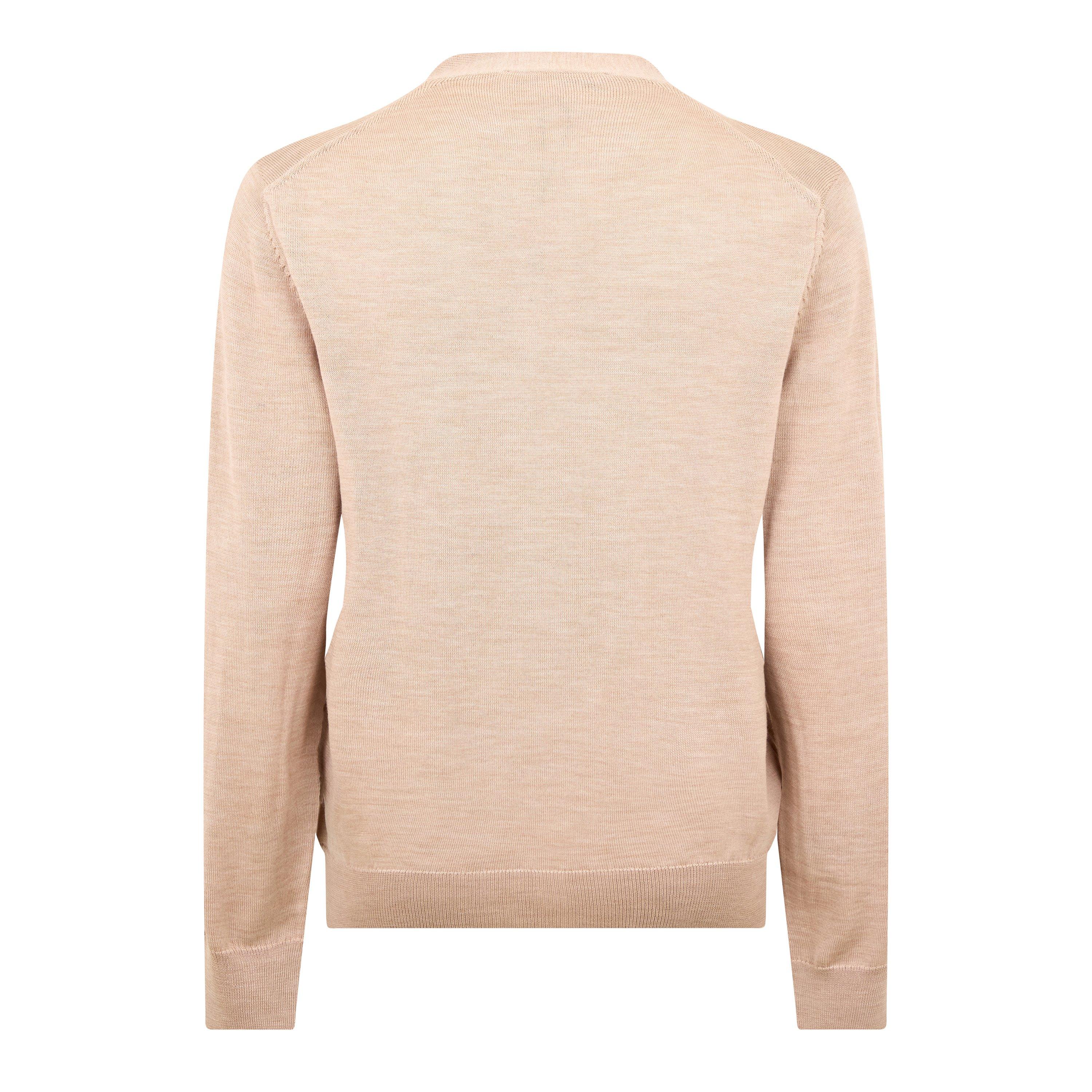 Roasted Almond - Maison Kitsune - Men's Fox RegMerino Cardigan - 2