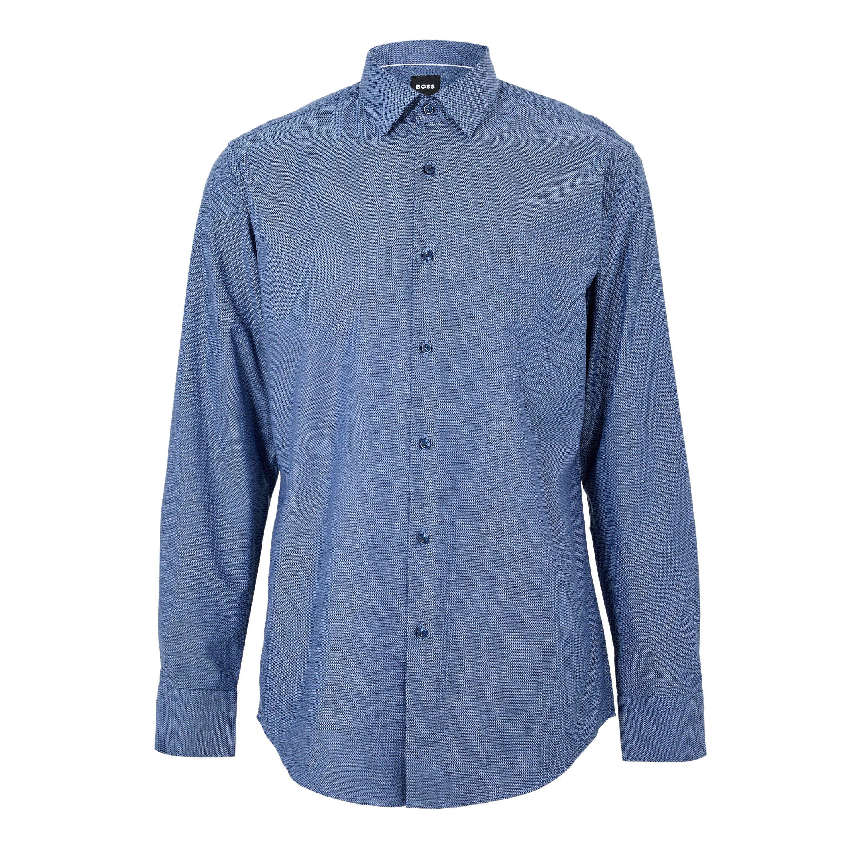 Open Blue 468 - Boss - Mens BOSS BLACK Kent Long Sleeve Buttoned Shirt - 1