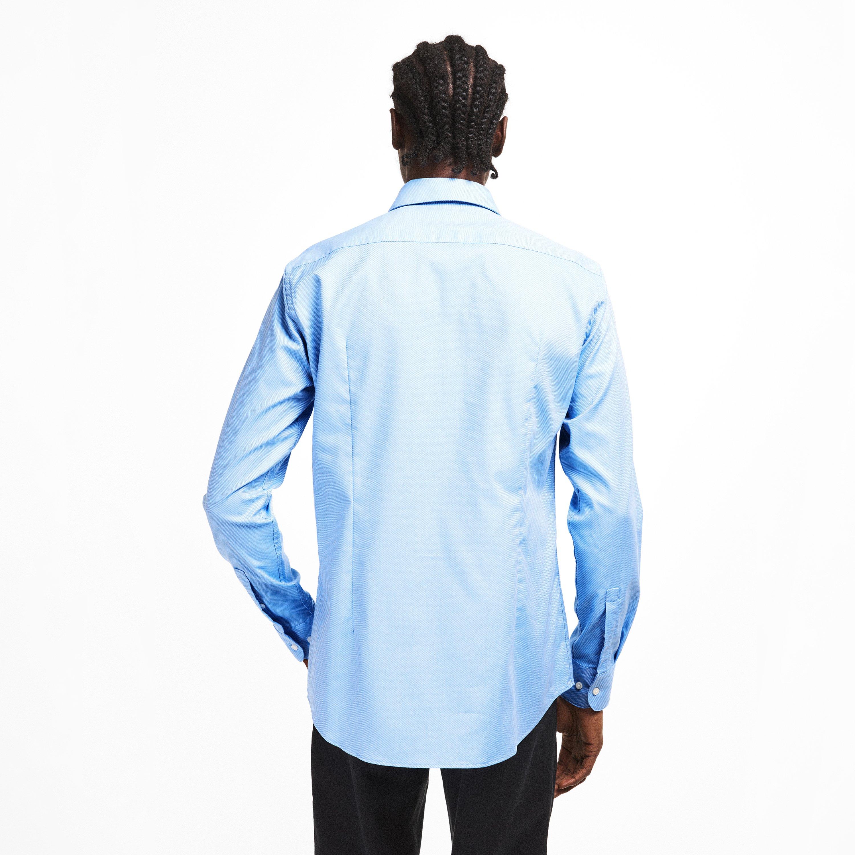 Light Blue 450 - Boss - Mens BOSS BLACK Kent Long Sleeve Buttoned Shirt - 4