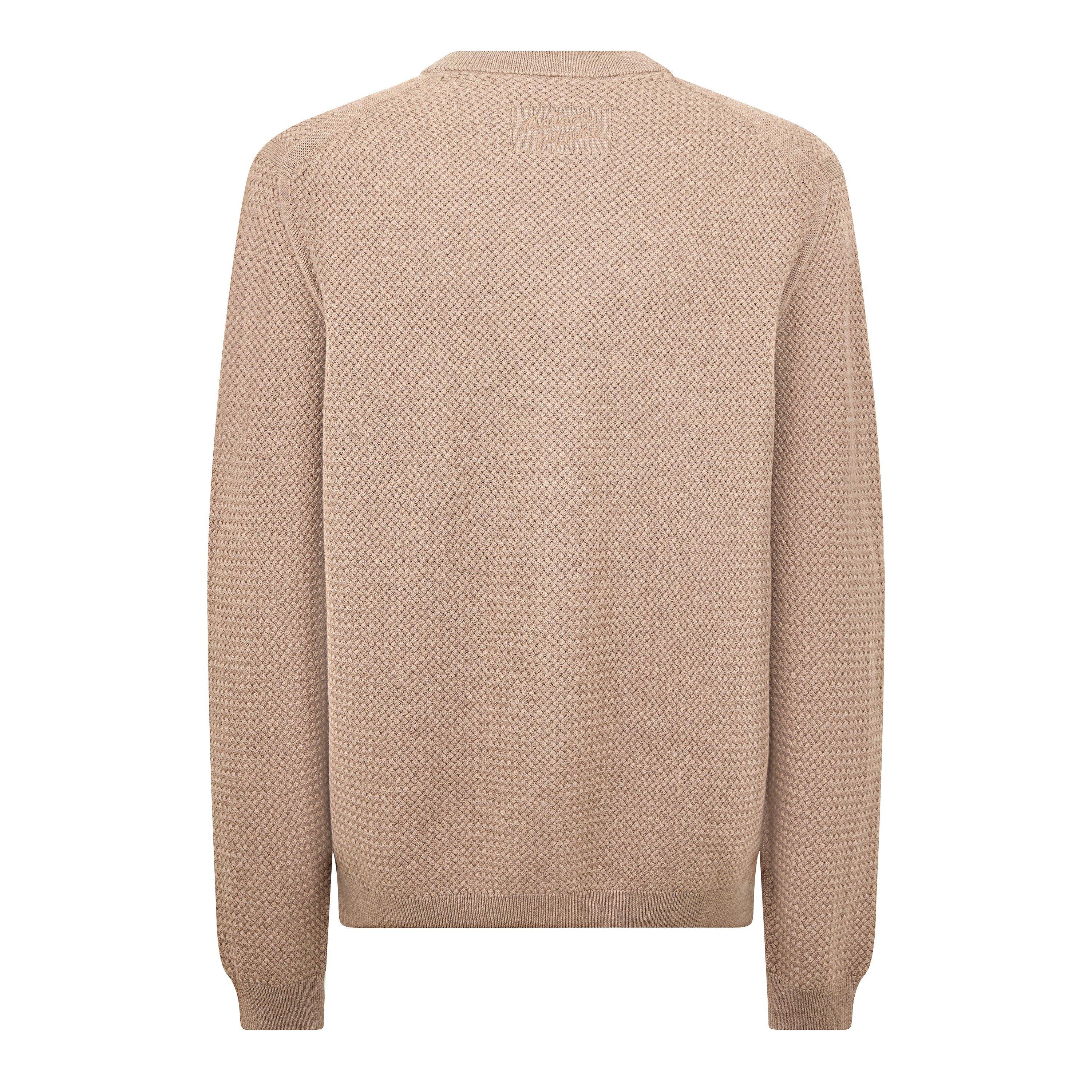 Roasted Almond - Maison Kitsune - Men's Tex Merino Cardigan - 2