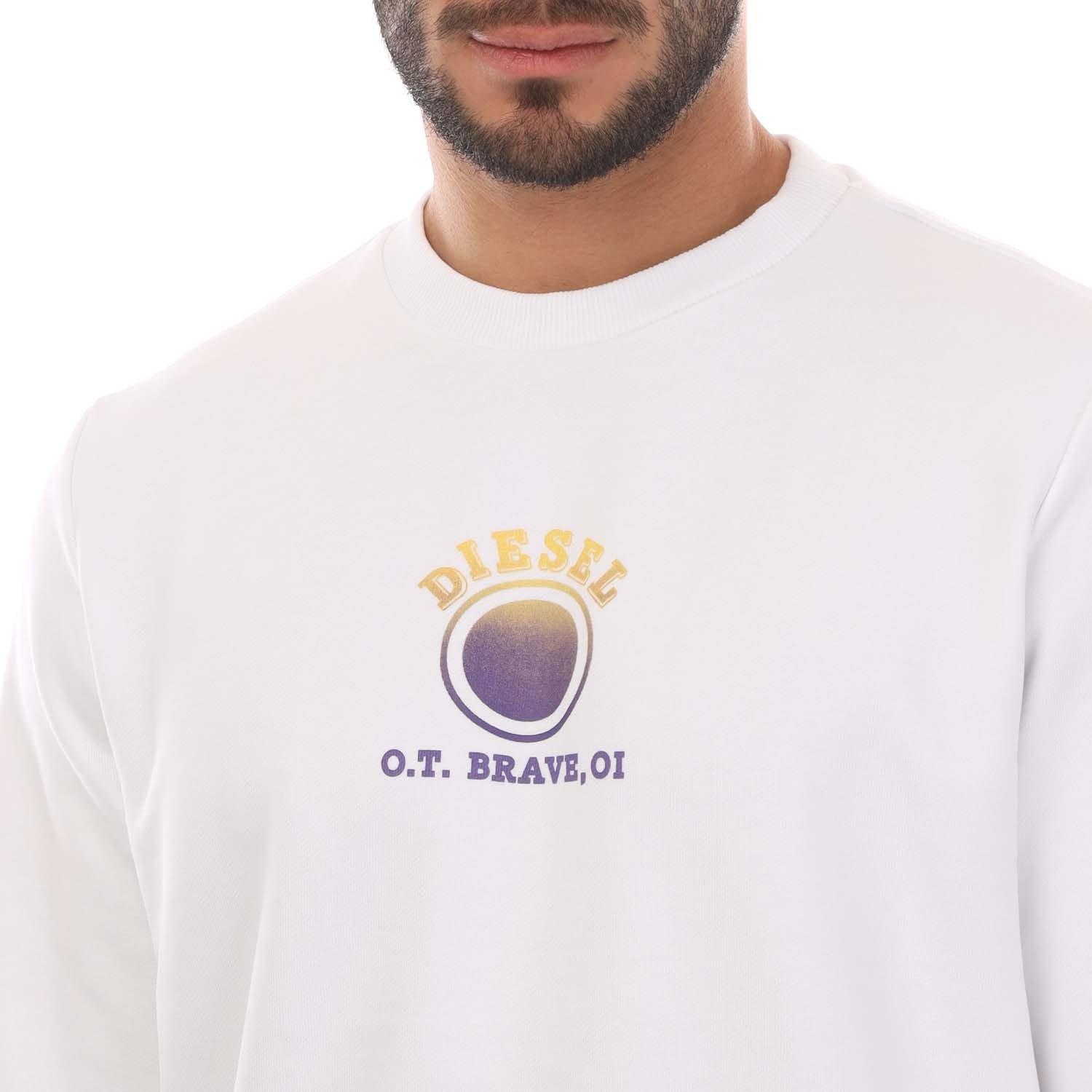 White - Diesel - S-Gir 5-5 Sweatshirt - 3