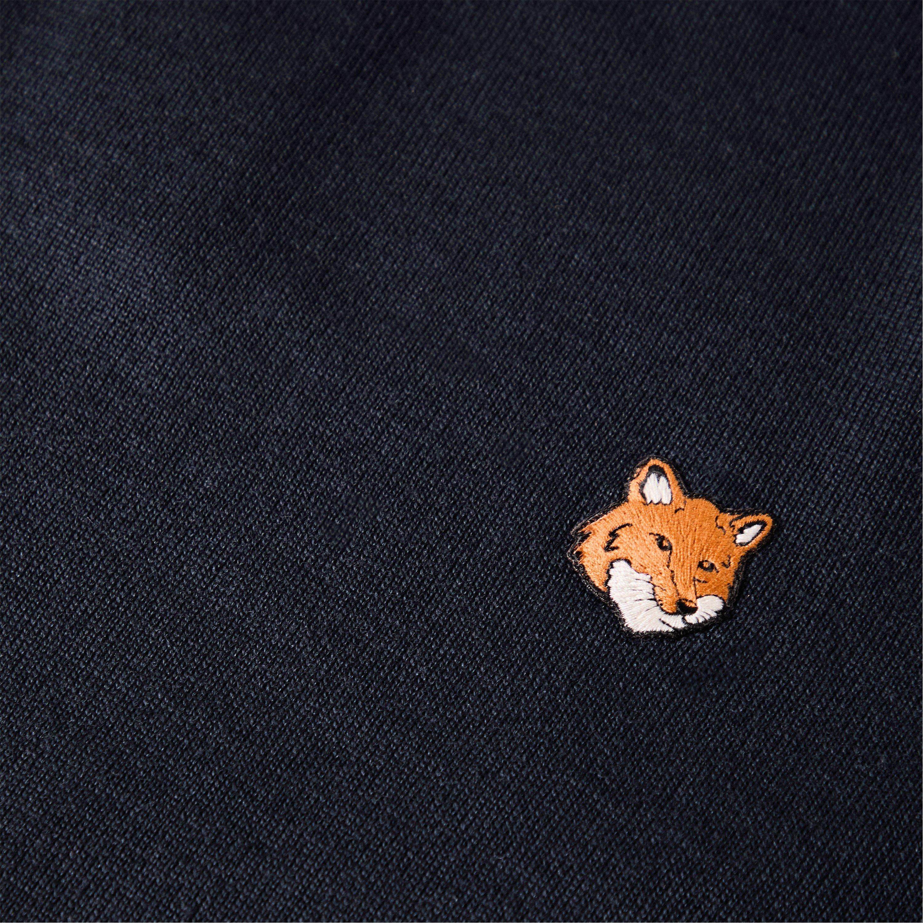 Classic Navy - Maison Kitsune - Men's Fox Merino Crew Neck Jumper - 3
