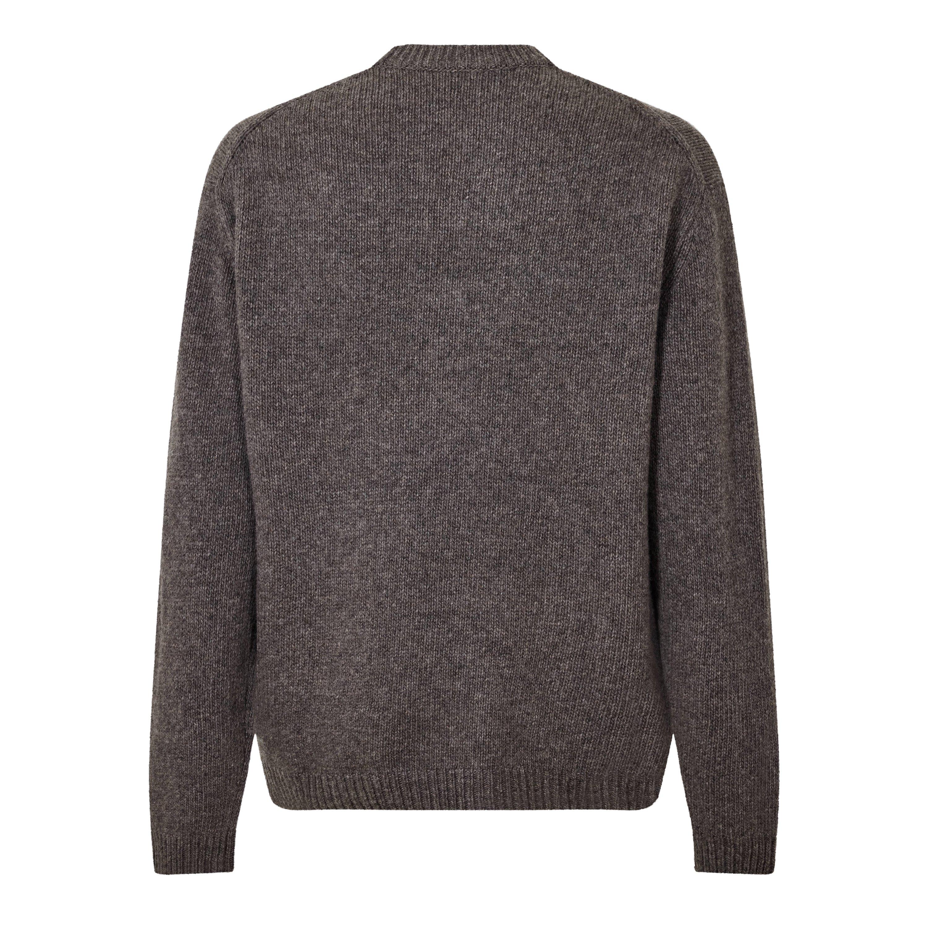 Grey Melange - Maison Kitsune - Men's Dressed Fox Intarsia Wool Crew Neck Jumper - 2