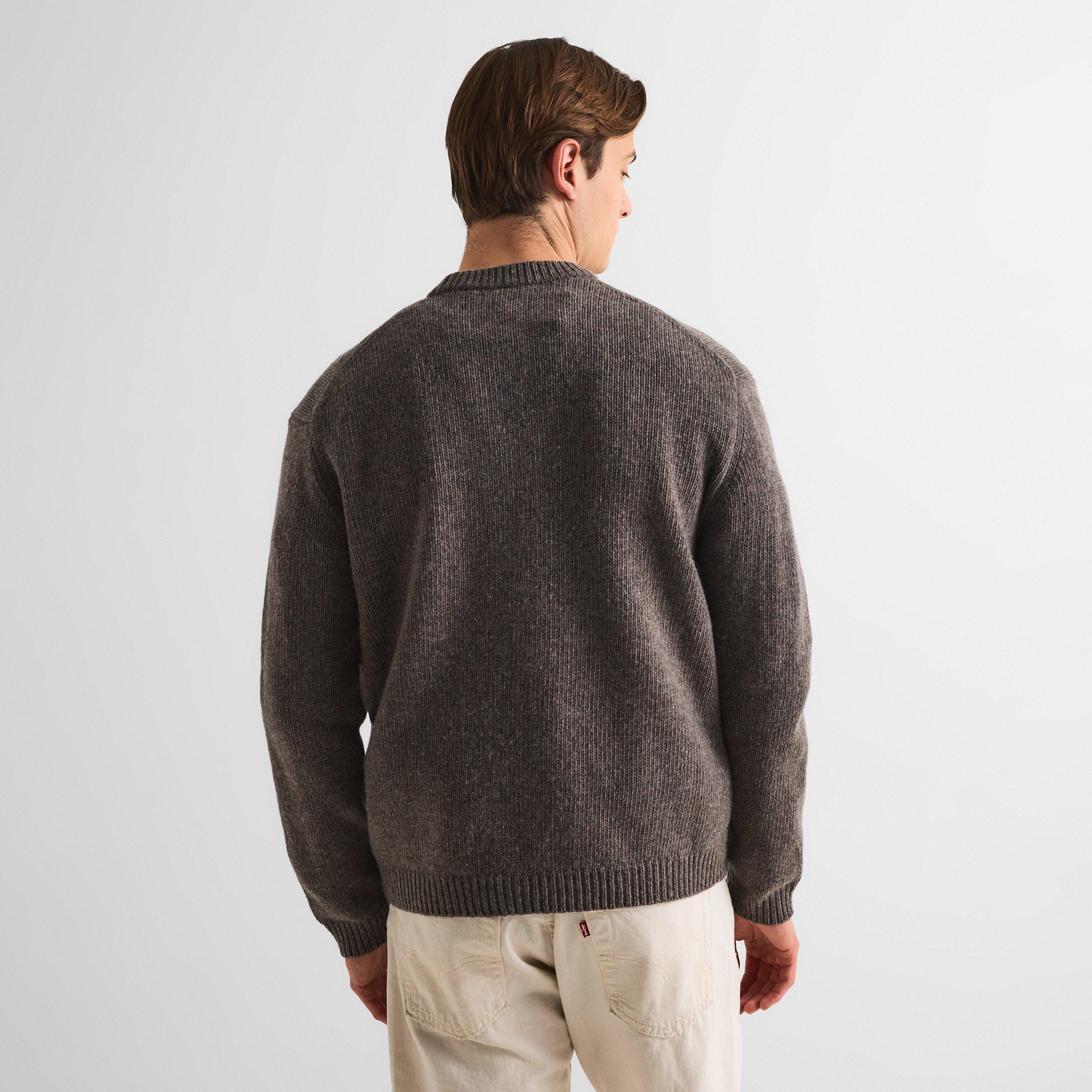 Grey Melange - Maison Kitsune - Men's Dressed Fox Intarsia Wool Crew Neck Jumper - 4