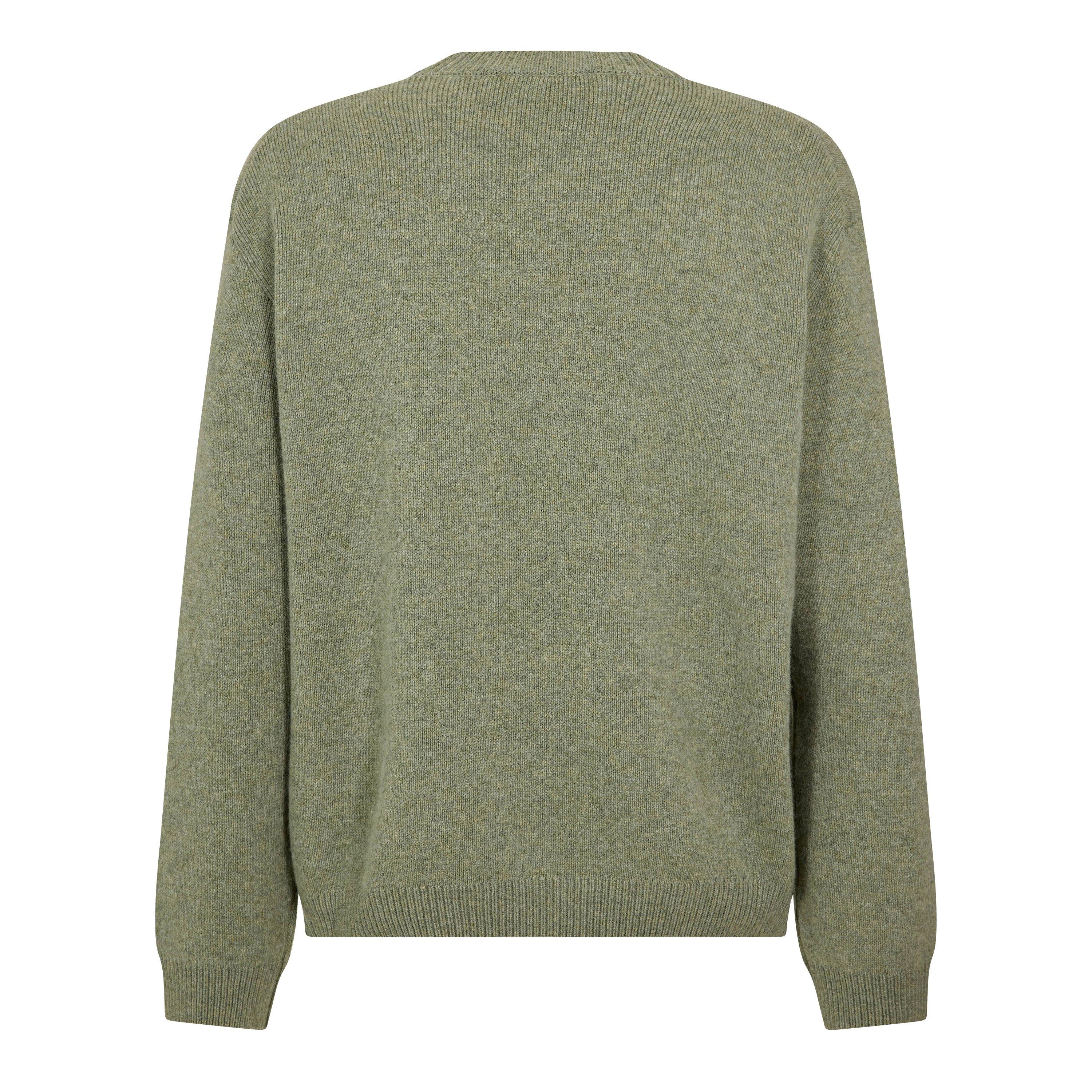 Laurel Green - Maison Kitsune - Men's Fox Hood Milano Lamb Crew Neck Jumper - 2