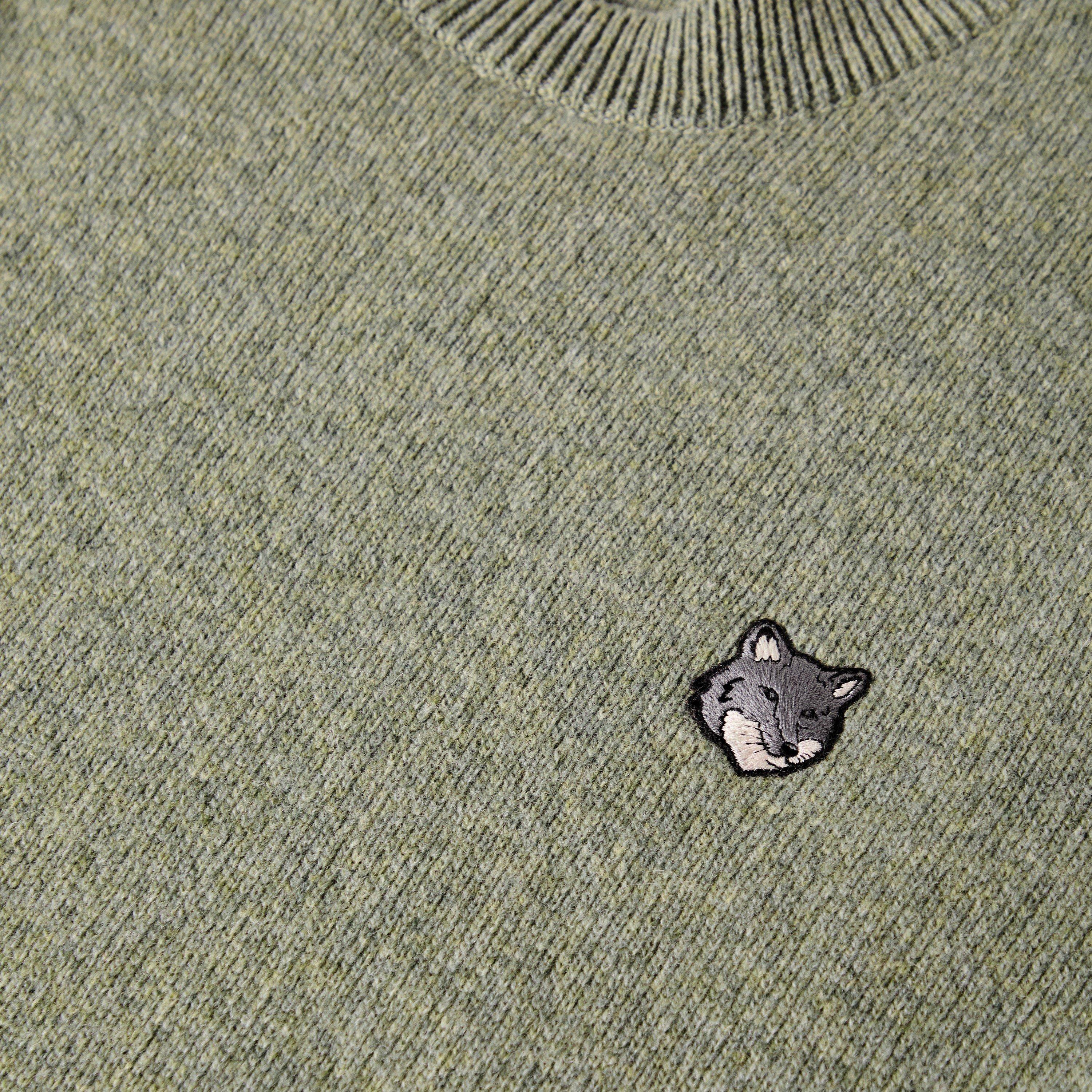 Laurel Green - Maison Kitsune - Men's Fox Hood Milano Lamb Crew Neck Jumper - 5