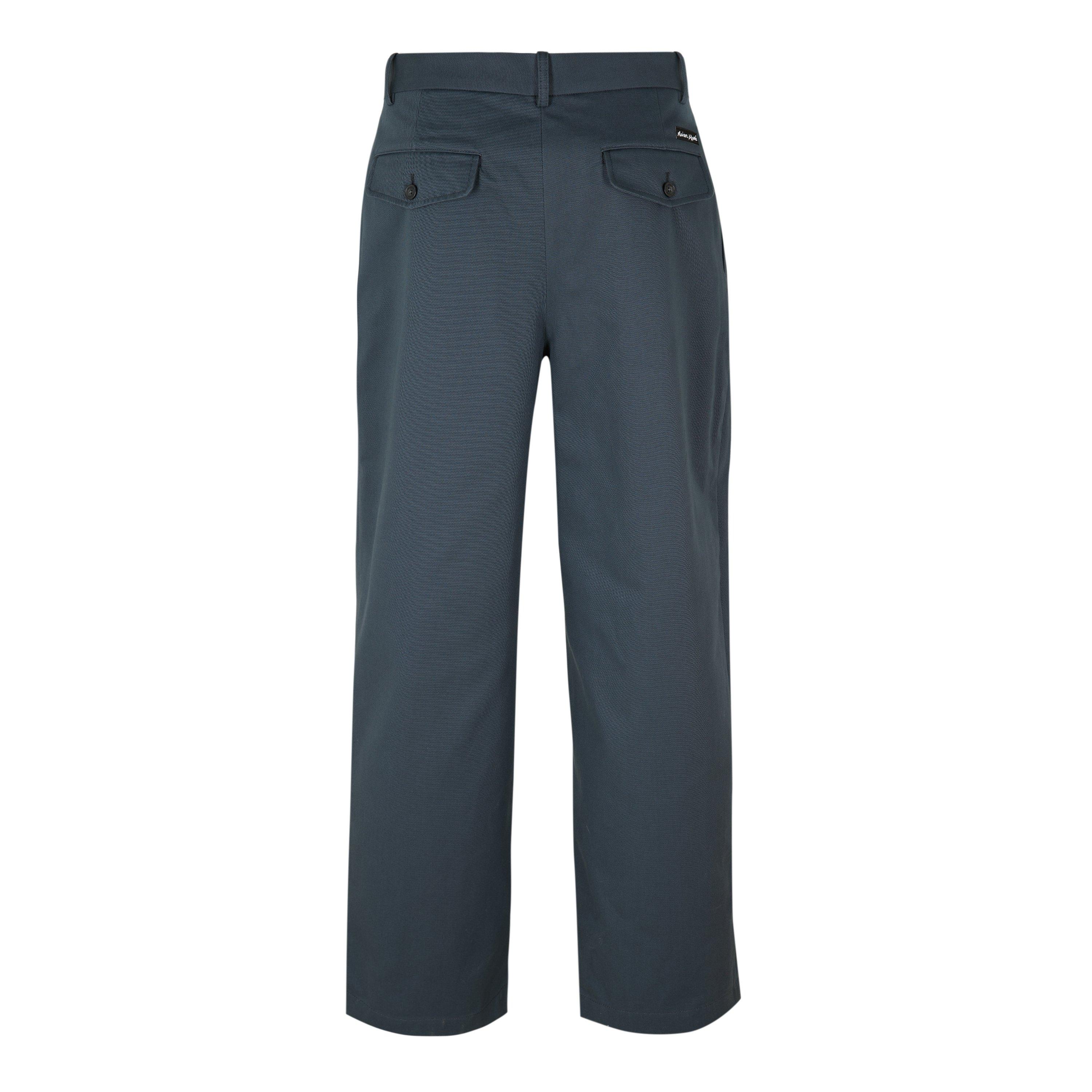 Charcoal - Maison Kitsune - Men's Relaxed Pleated Trousers - 2