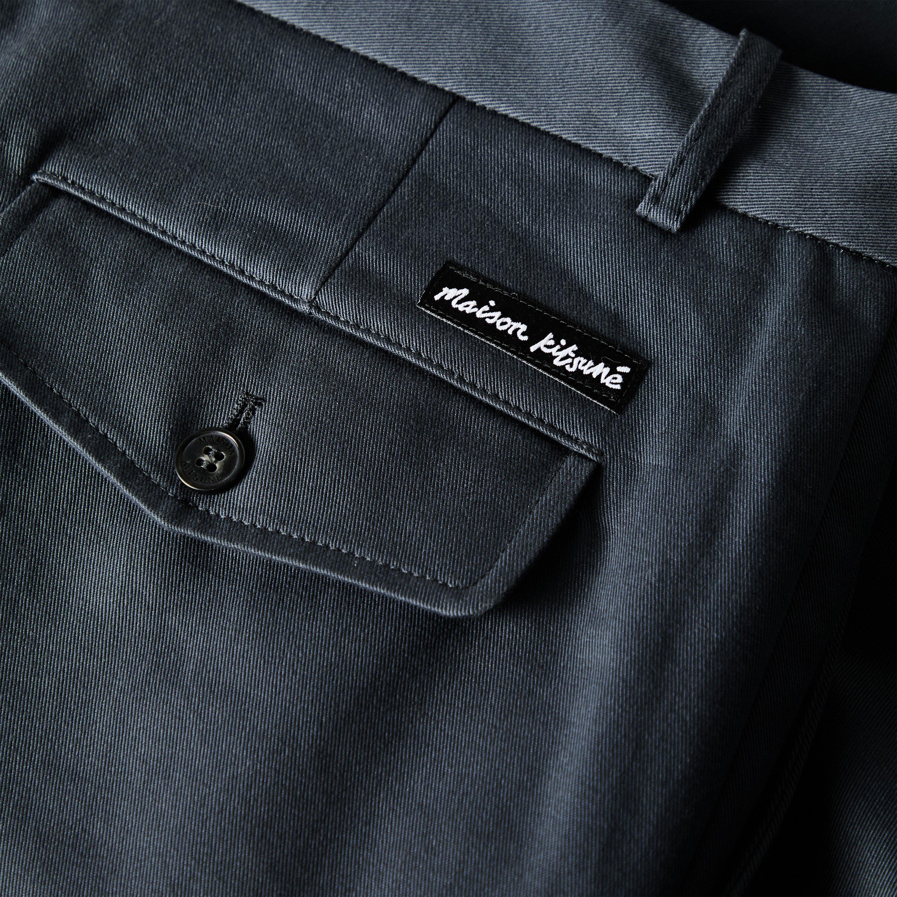 Charcoal - Maison Kitsune - Men's Relaxed Pleated Trousers - 3