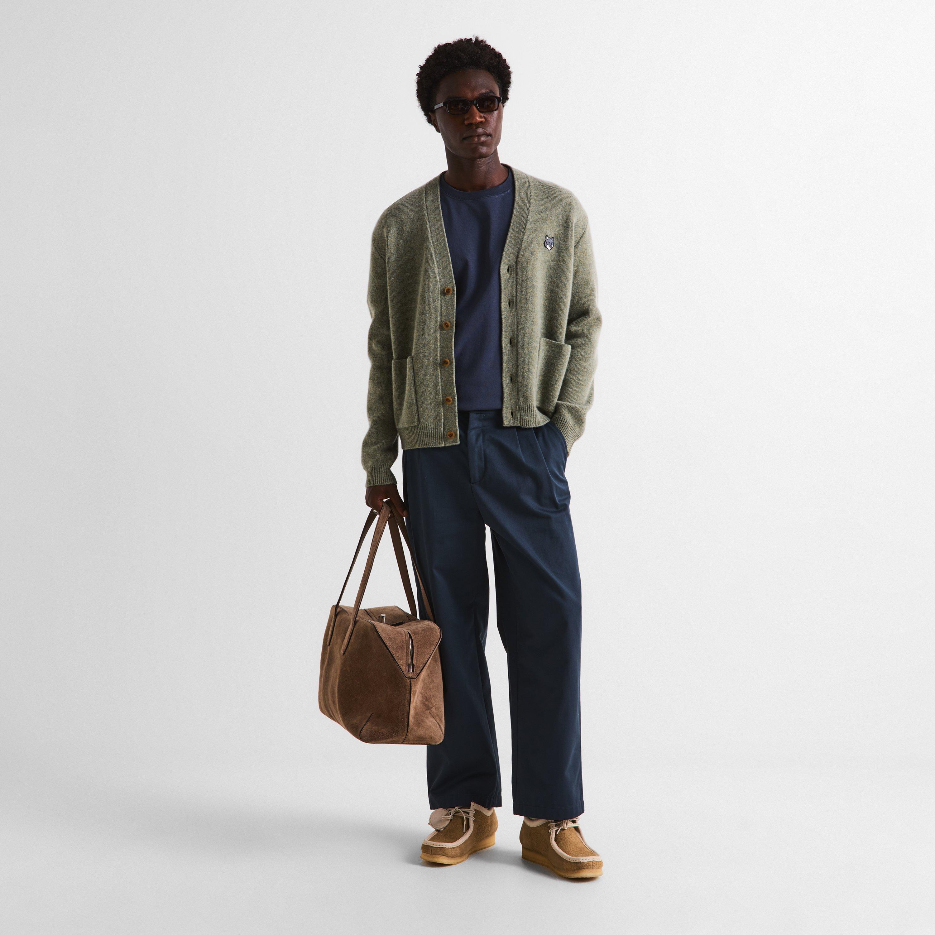 Charcoal - Maison Kitsune - Men's Relaxed Pleated Trousers - 6