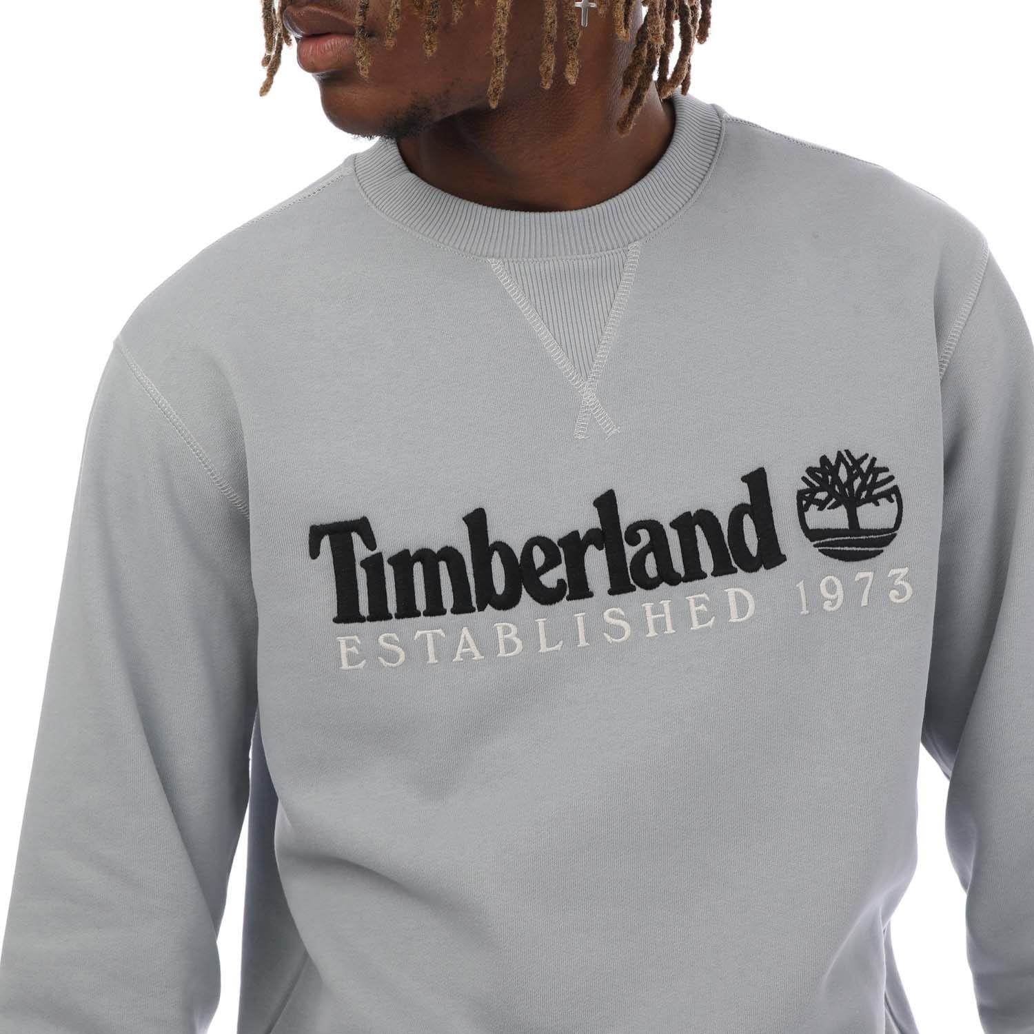 Light Grey - Timberland - Est 1973 Crew Sweatshirt - 3