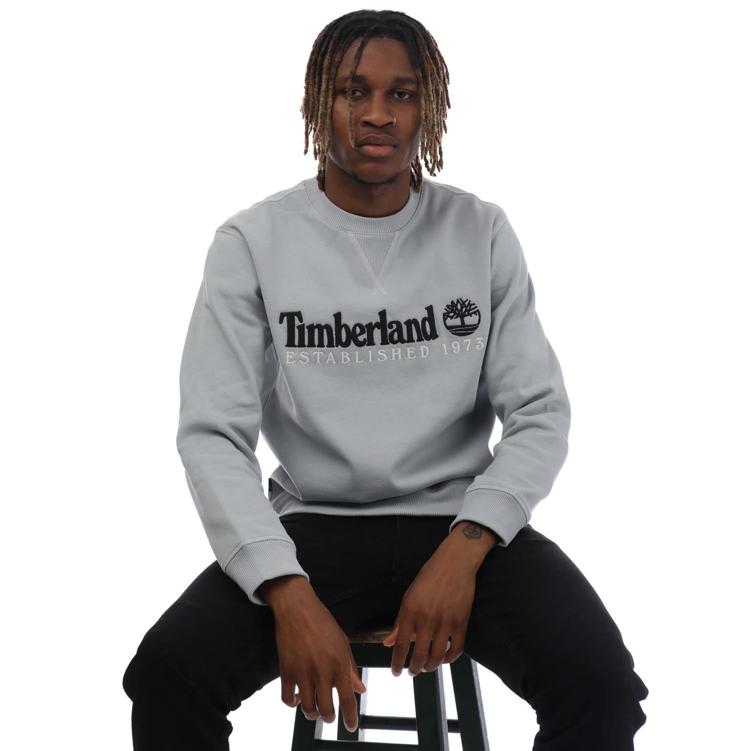 Light Grey - Timberland - Est 1973 Crew Sweatshirt - 4