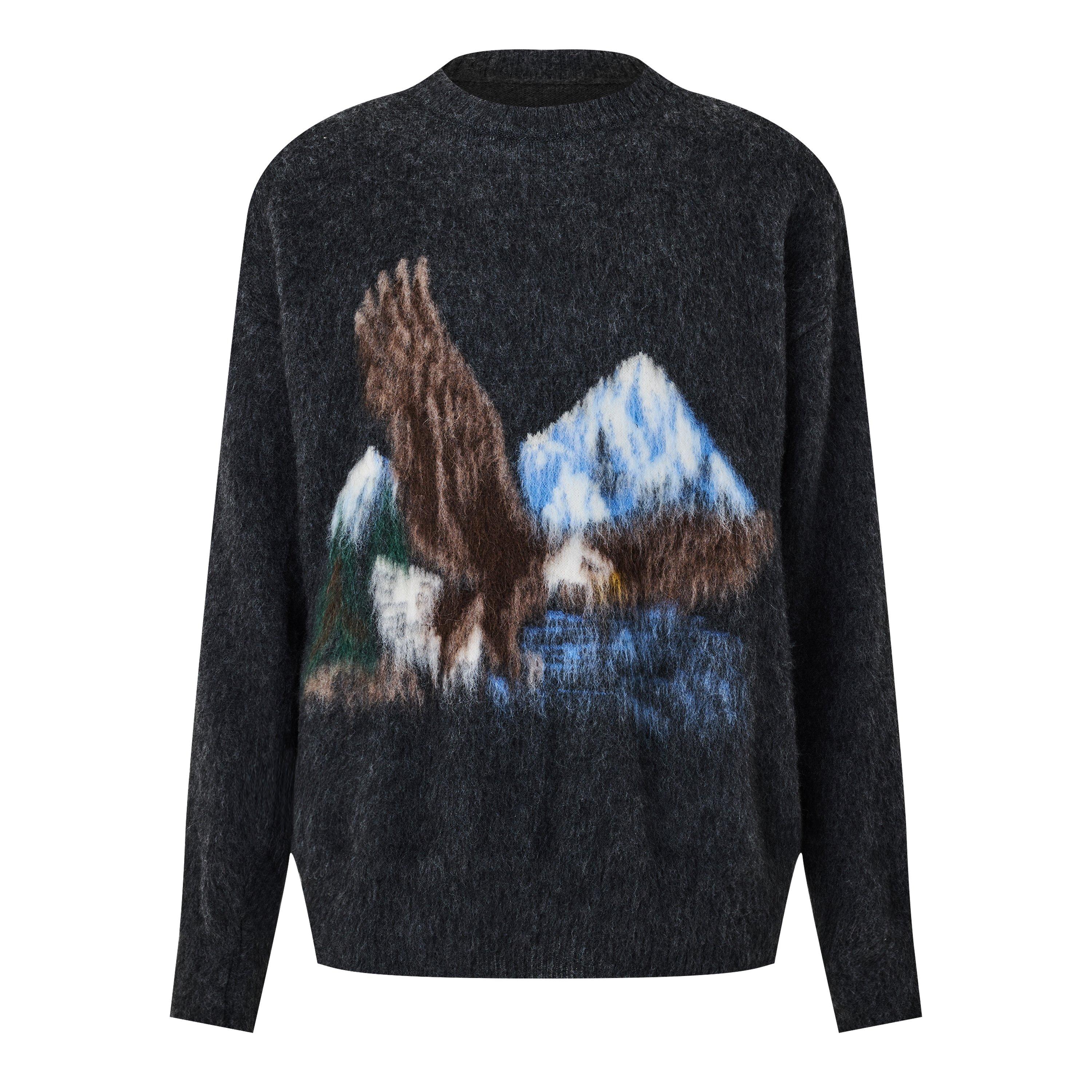 Charcoal - Maison Margiela - Eagle Crewneck Knit - 1
