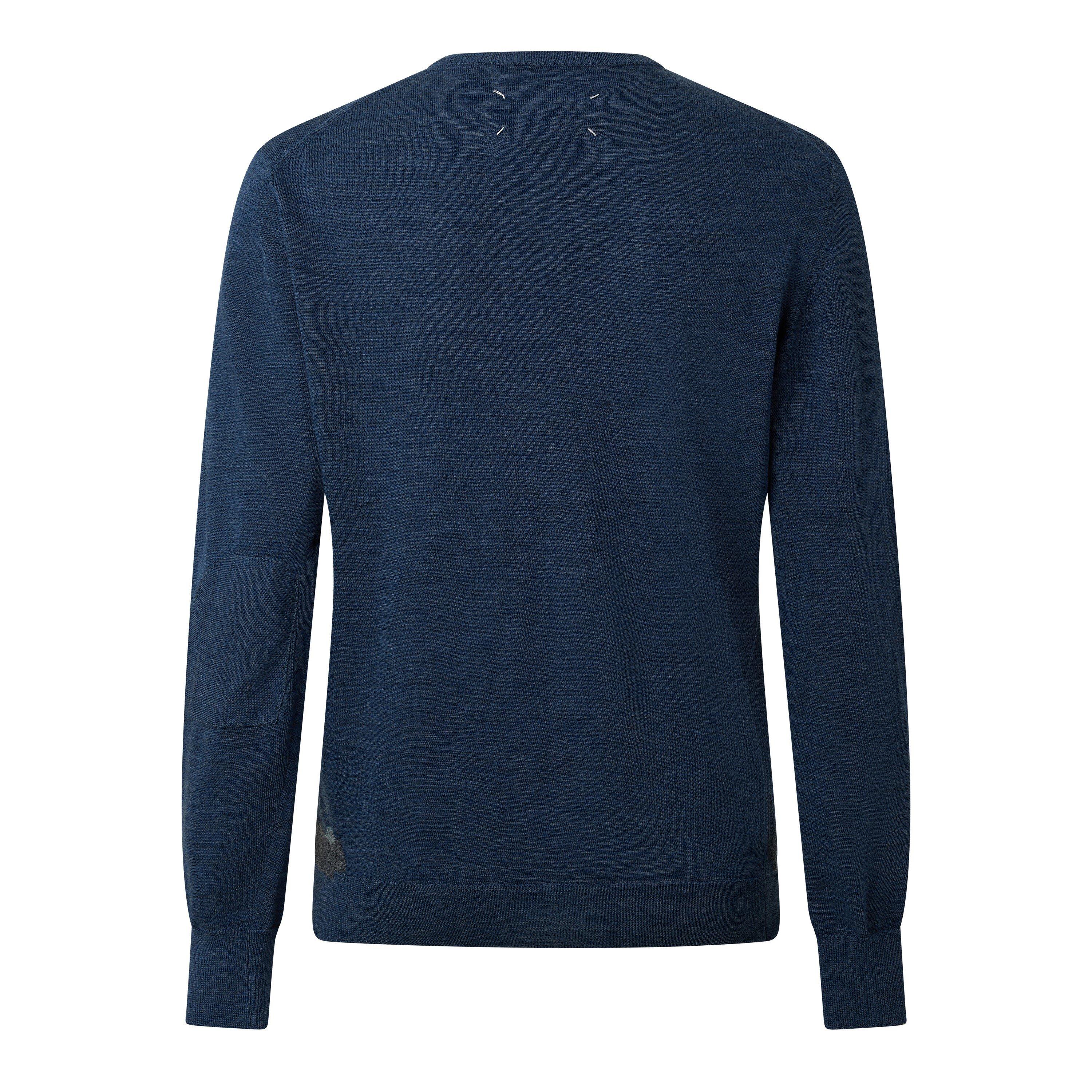 Blue - Maison Margiela - Mended Patch Sweater - 2