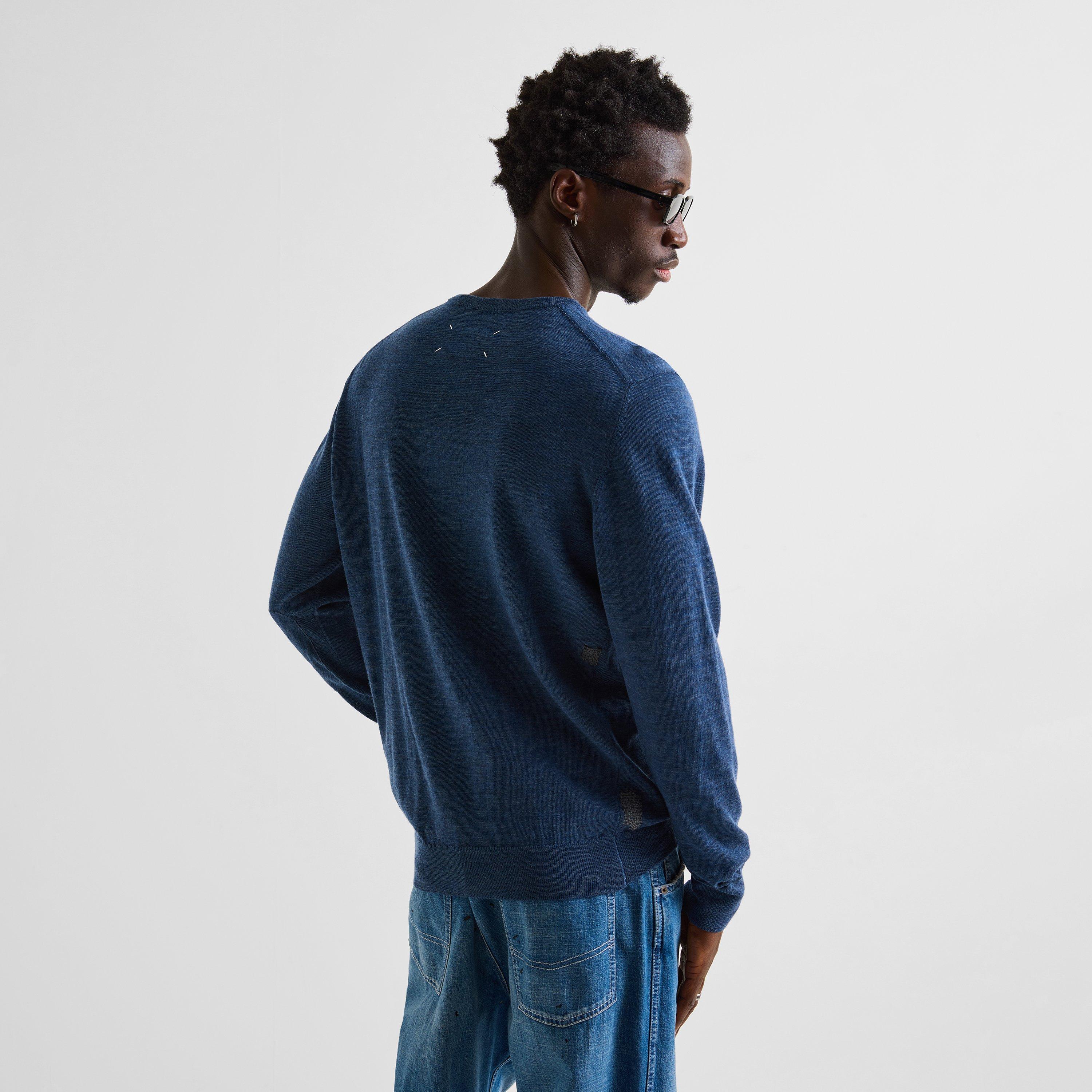 Blue - Maison Margiela - Mended Patch Sweater - 4