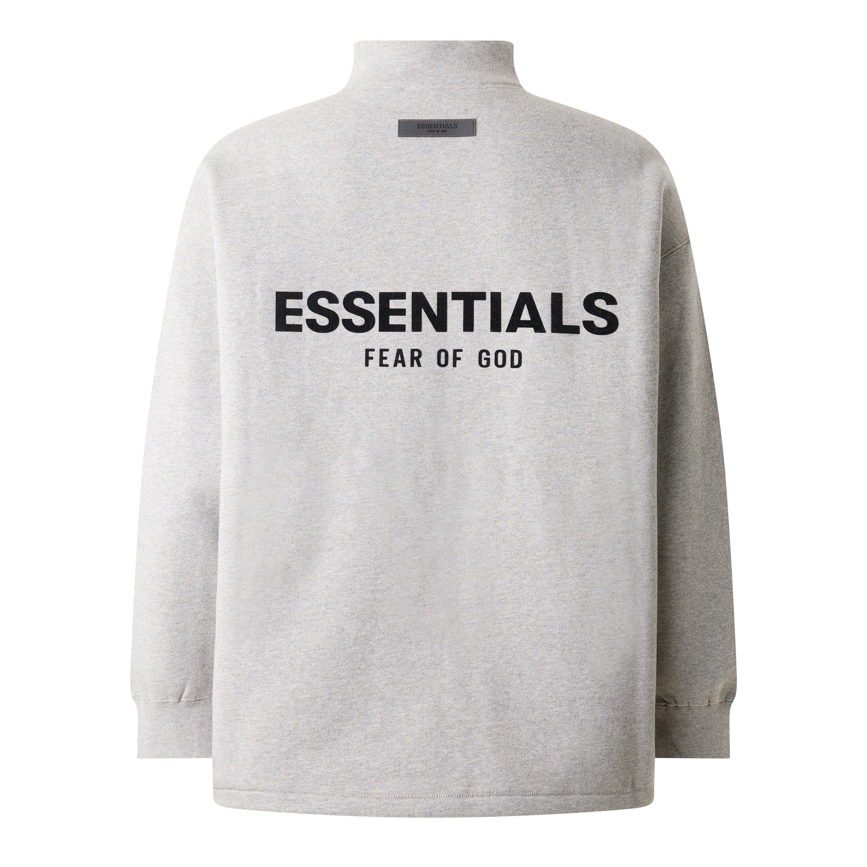 Dark Oatmeal - Fear Of God Essentials - Unisex Adults Core Relax Mock Turtle Neck Jumper - 2