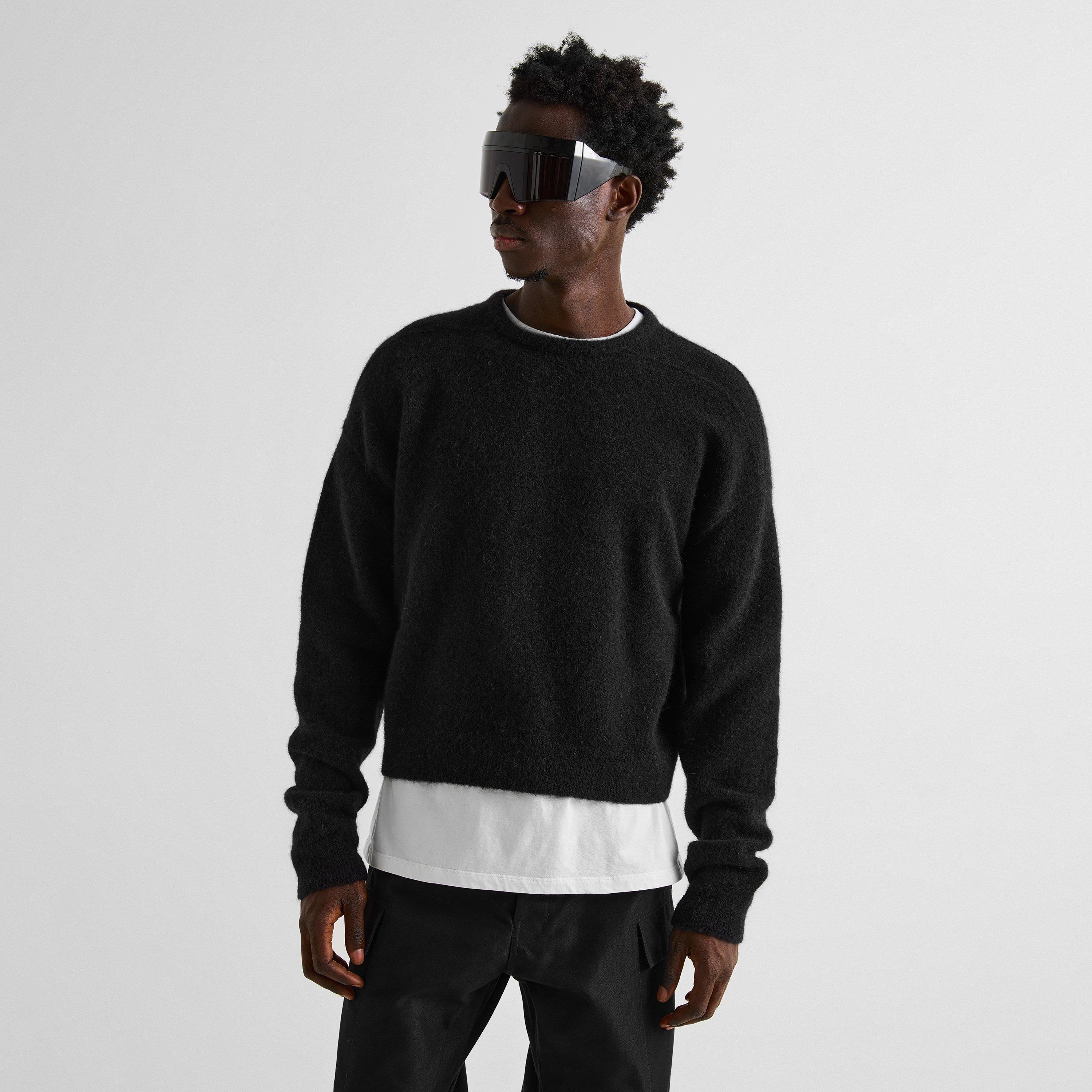 Black - Rick Owens - Round Neck Sweater - 3