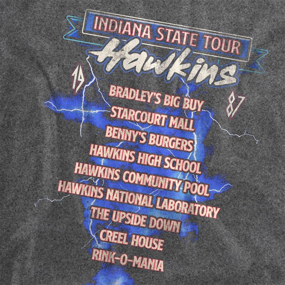 Black - Stranger Things - Stranger Things Eleven 87 Tour Front Back T-Shirt - 2