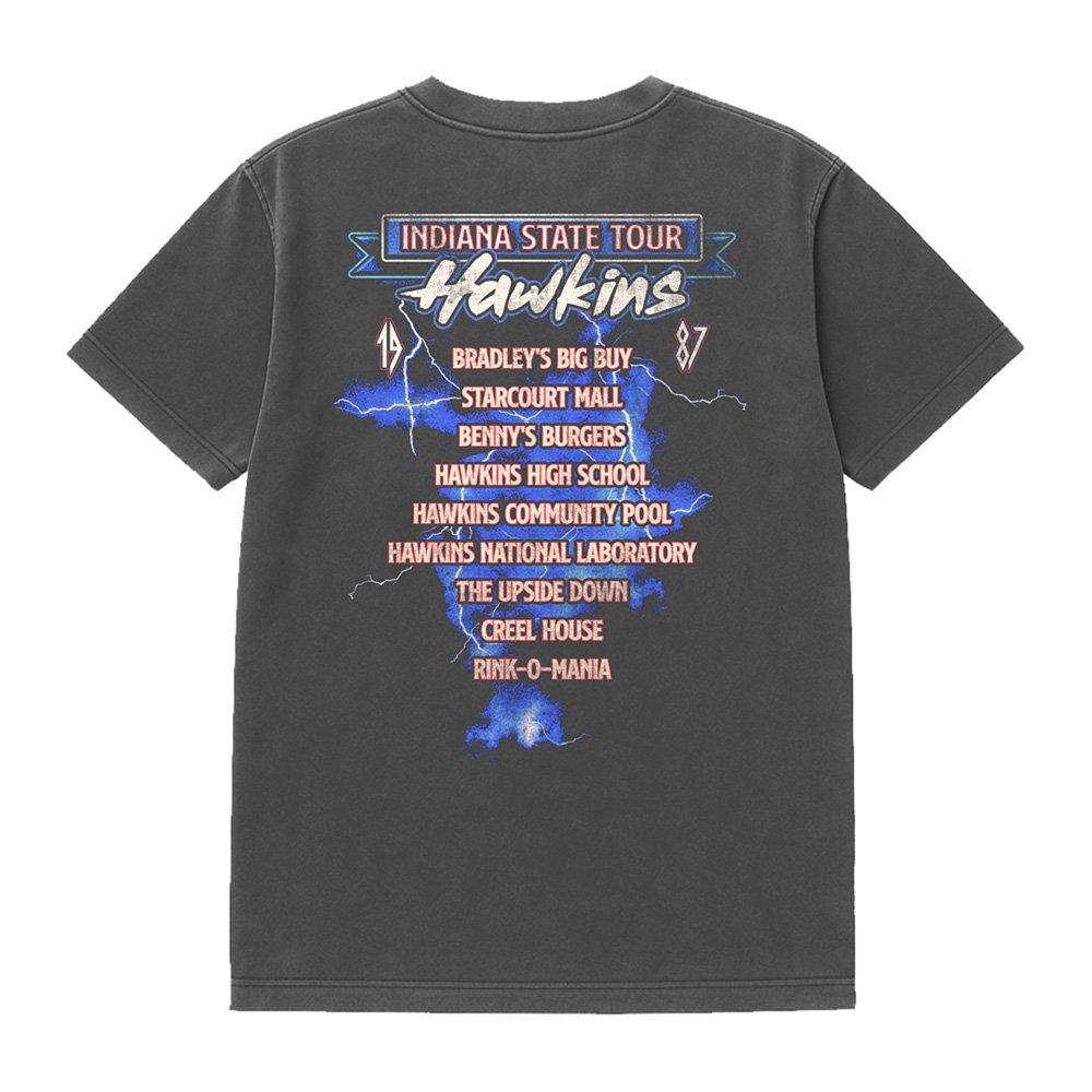 Black - Stranger Things - Stranger Things Eleven 87 Tour Front Back T-Shirt - 3