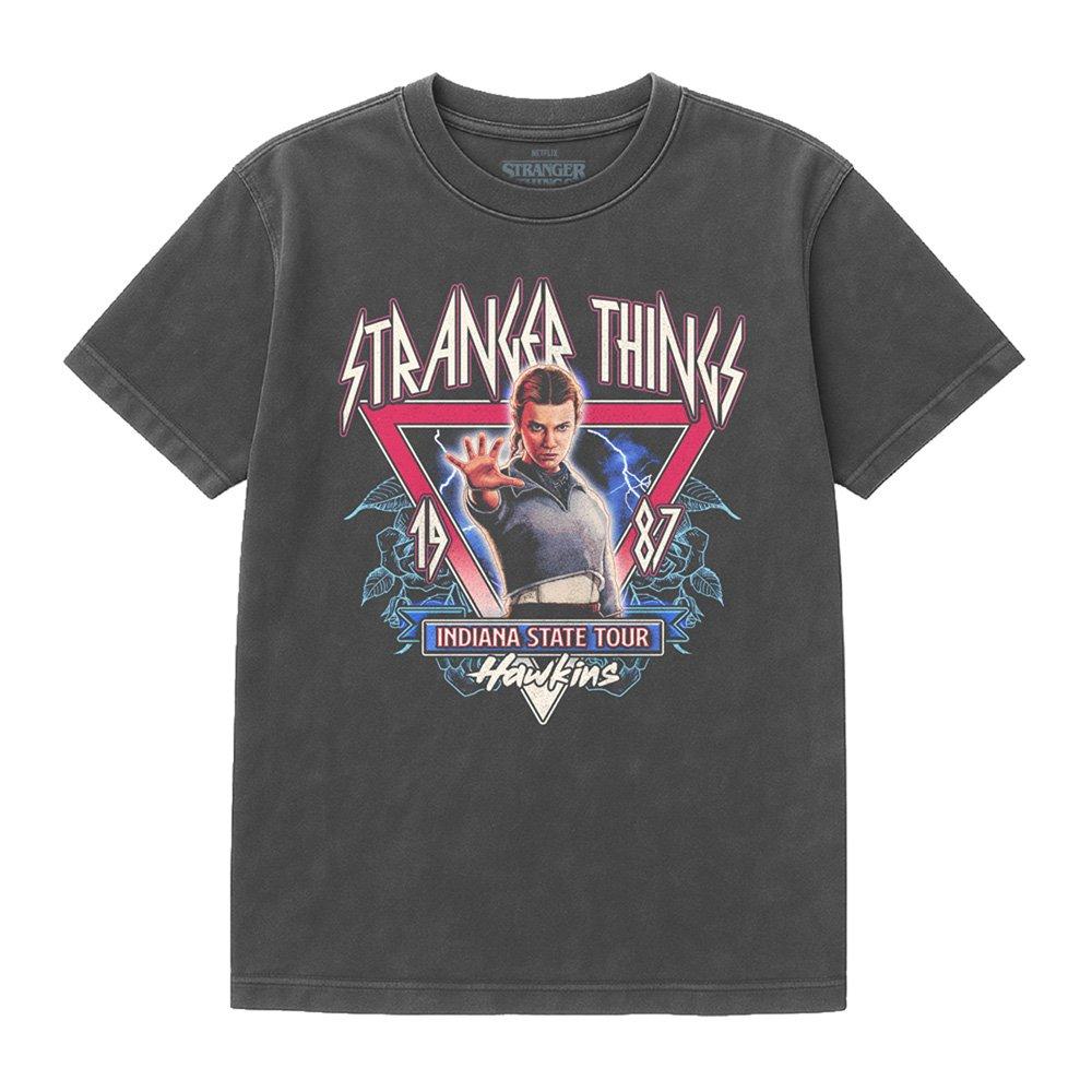 Black - Stranger Things - Stranger Things Eleven 87 Tour Front Back T-Shirt - 4