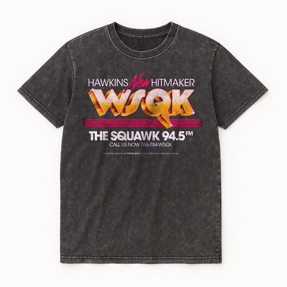 Black - Stranger Things - Stranger Things Wsqk Tv Advert T Shirt Black - 4