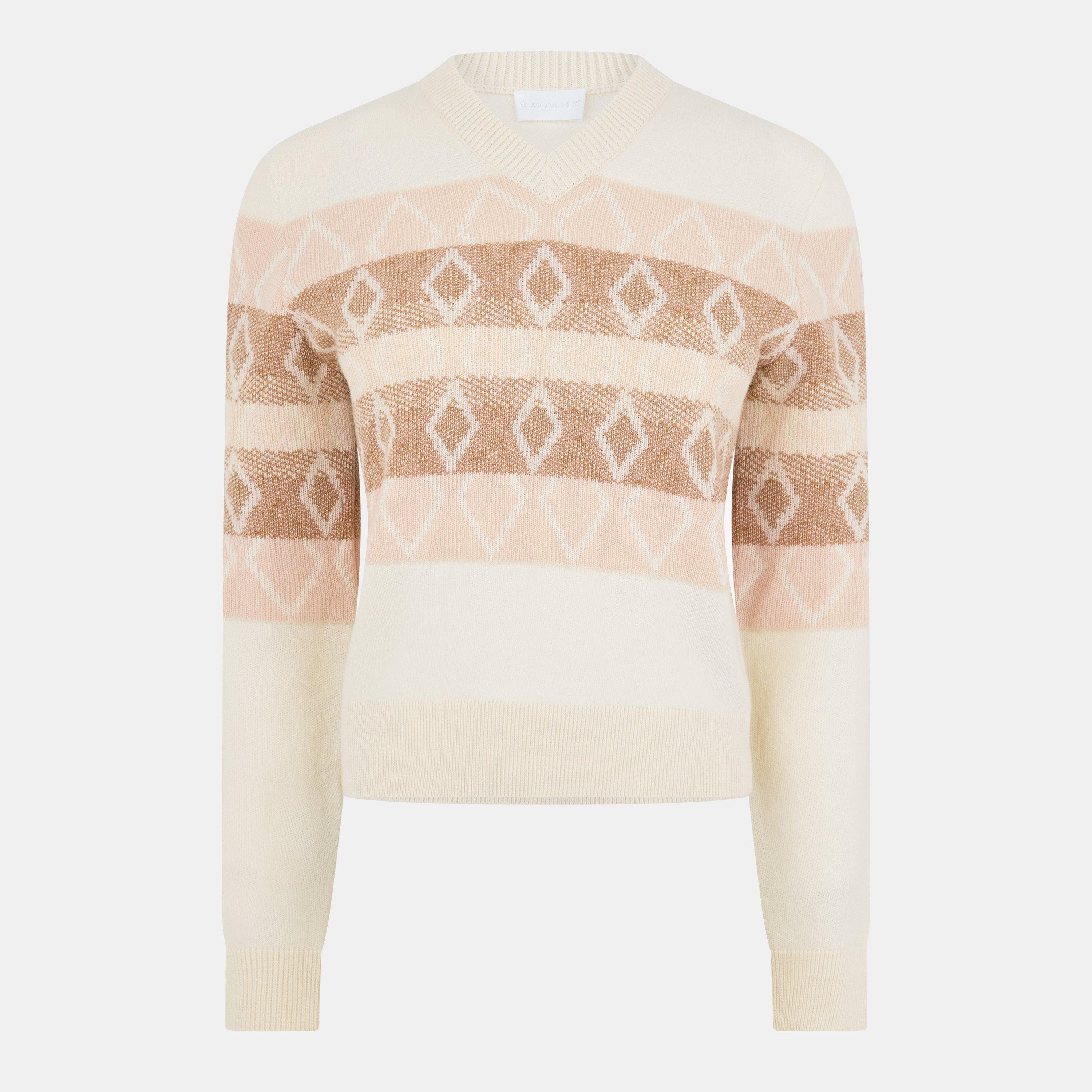 Moncler Women's Crew Neck Jumper - Natural 034 - Size 12 (M)