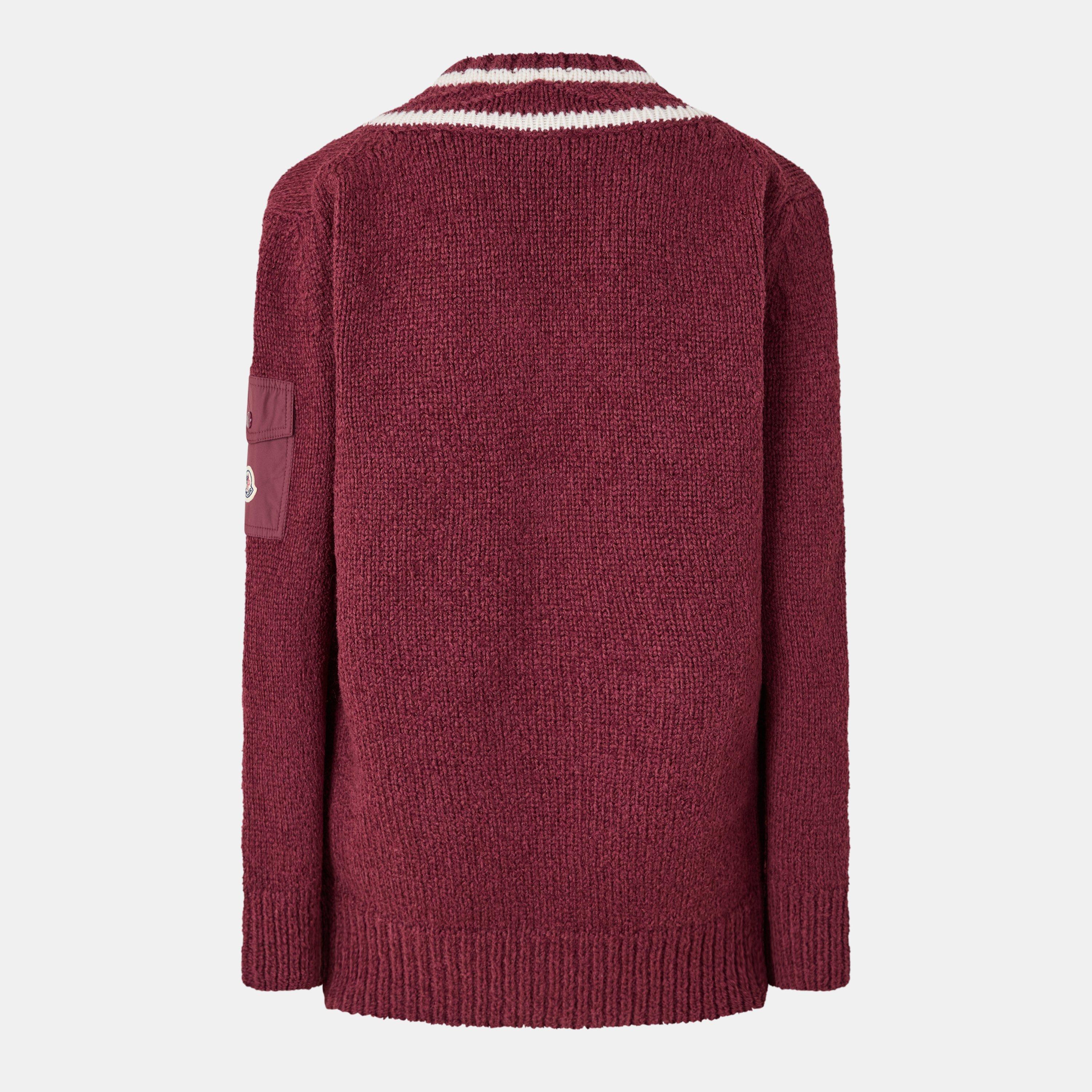 Burgundy 466 - Moncler - Women's Crew Neck Jumper - 2