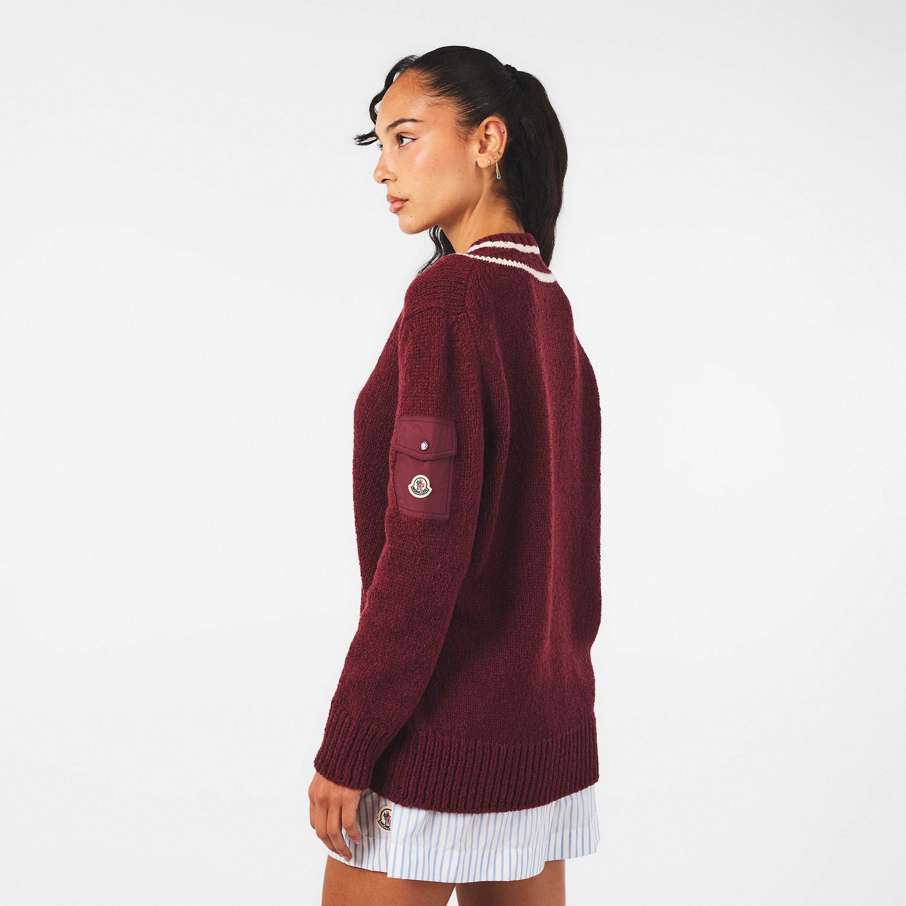 Burgundy 466 - Moncler - Women's Crew Neck Jumper - 4