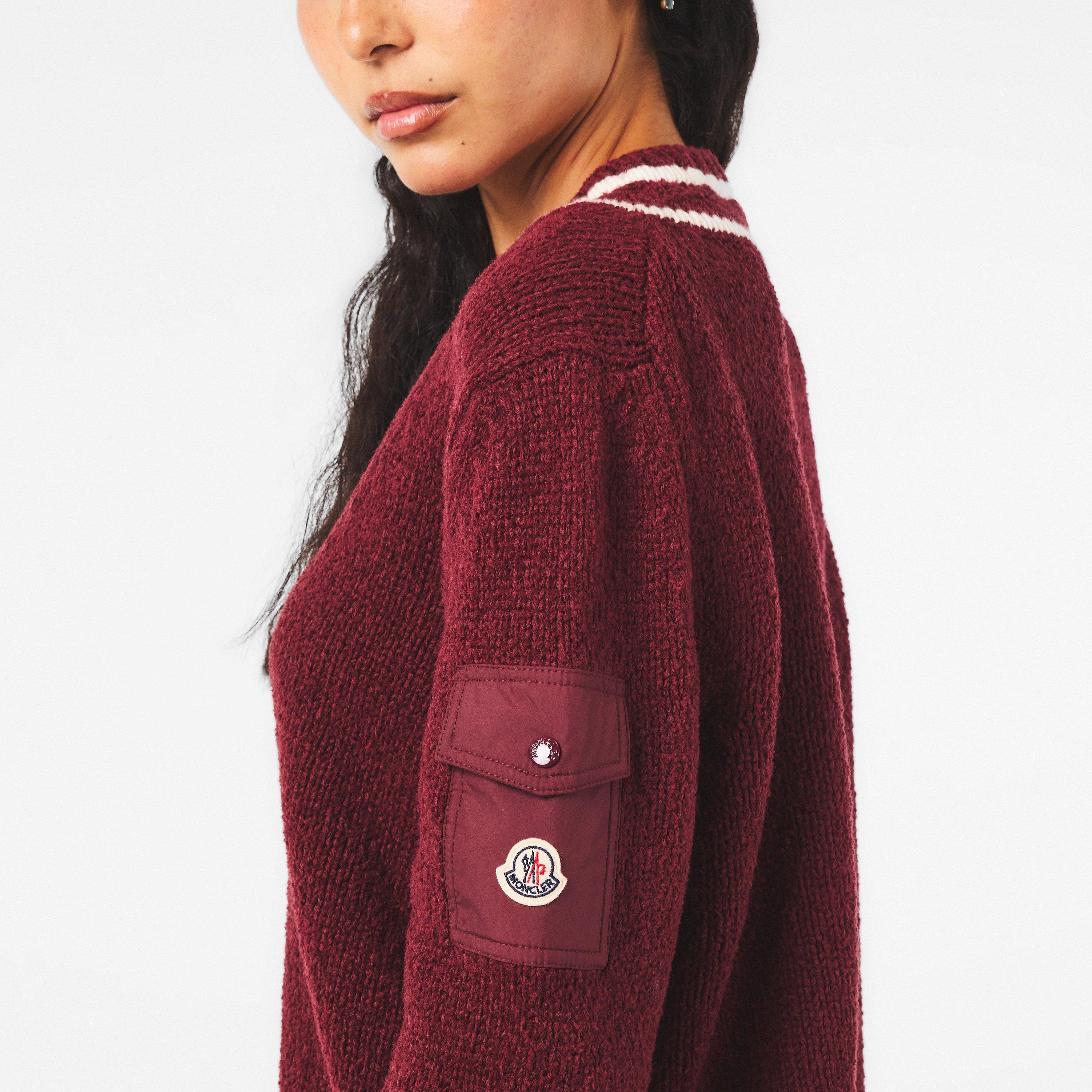 Burgundy 466 - Moncler - Women's Crew Neck Jumper - 5