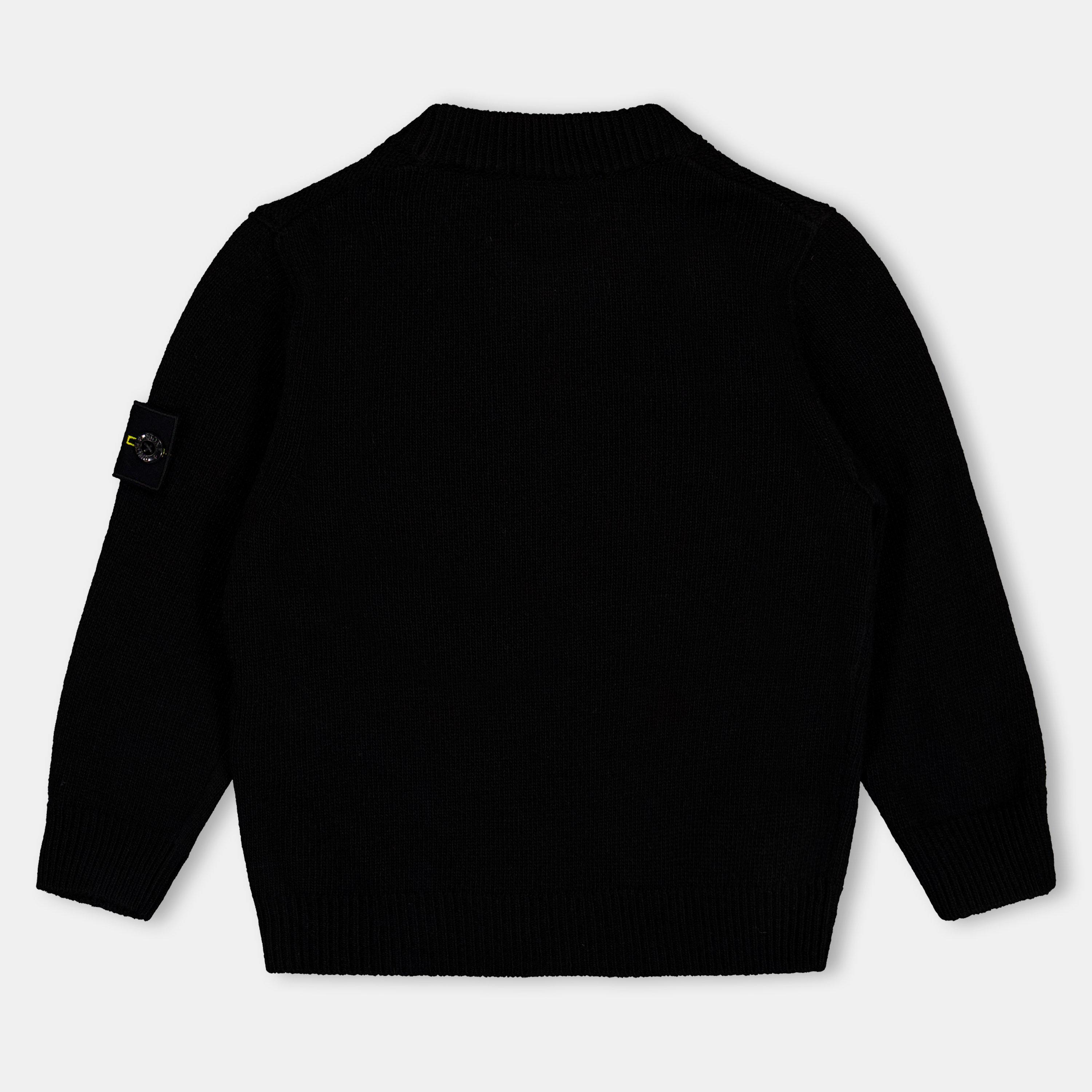 Black V0029 - Stone Island - Kids' Crew Neck Knitted Top - 2
