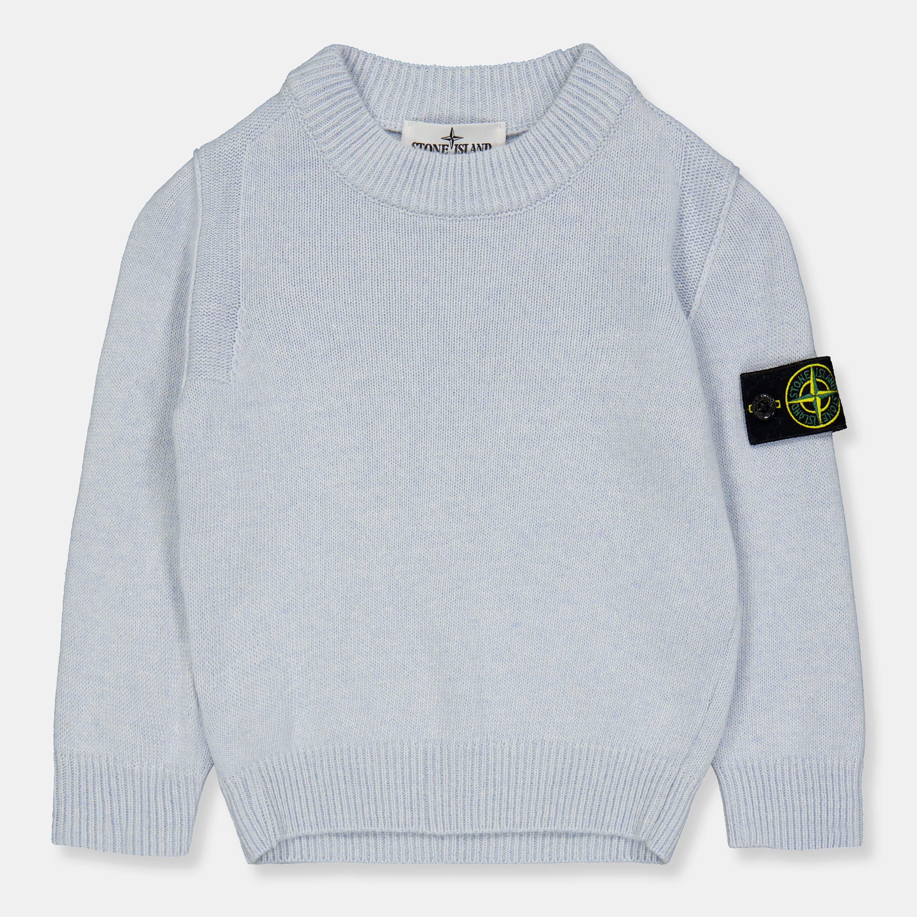 Stone Island Kids' Crew Neck Knitted Top - Azzurro V004A - 12 Years